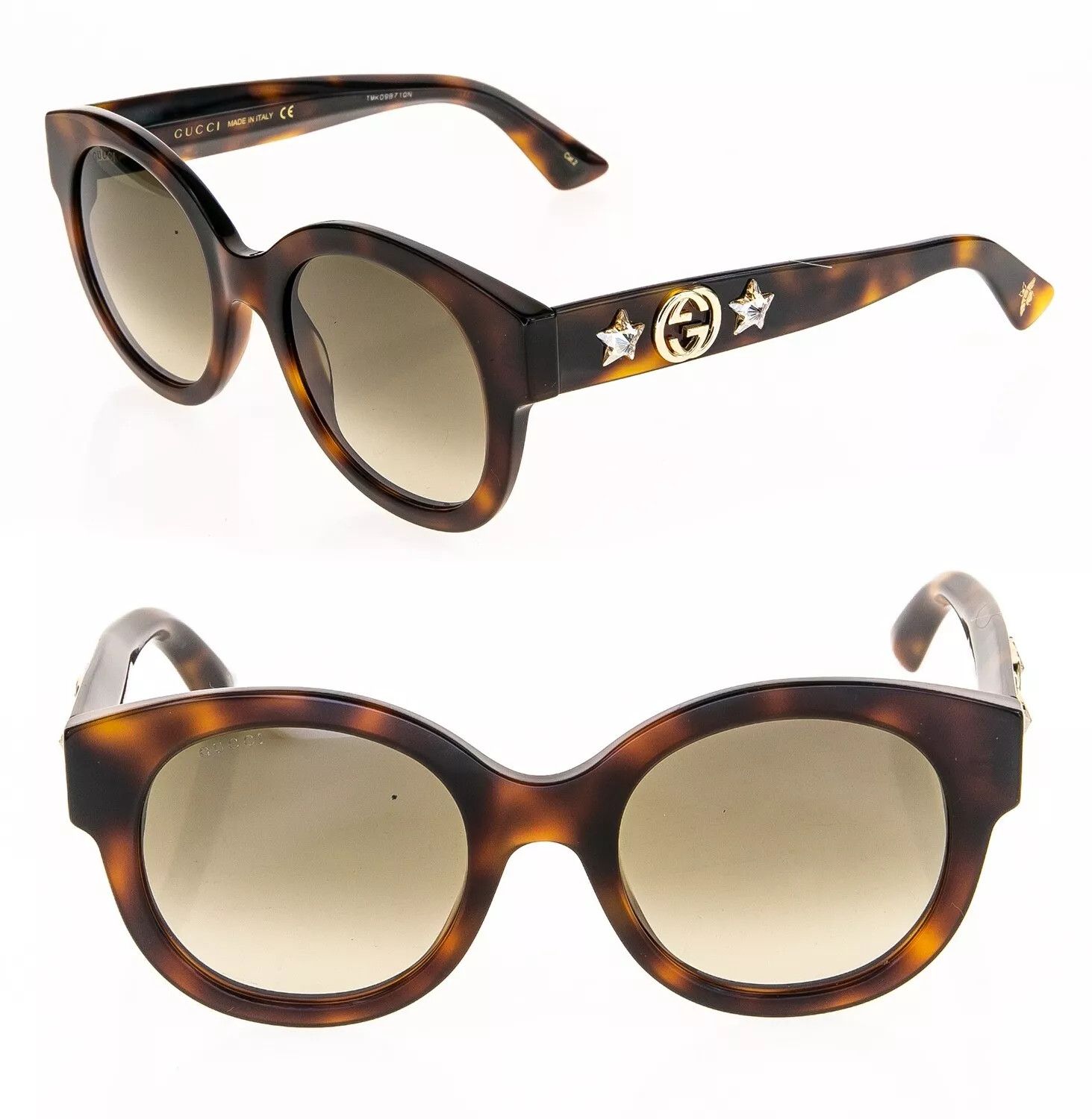 GUCCI 0207 GG0207S Brown Havana Star DIVA Sunglasses 002