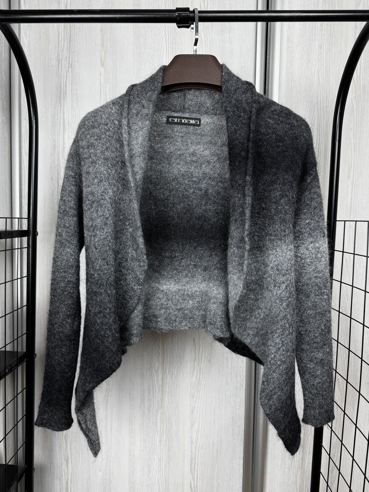 Designer Esmeralda grey lightweight sweater cardigan Germany made S/M Size S / US 4 / IT 40 - 1 Thumbnail