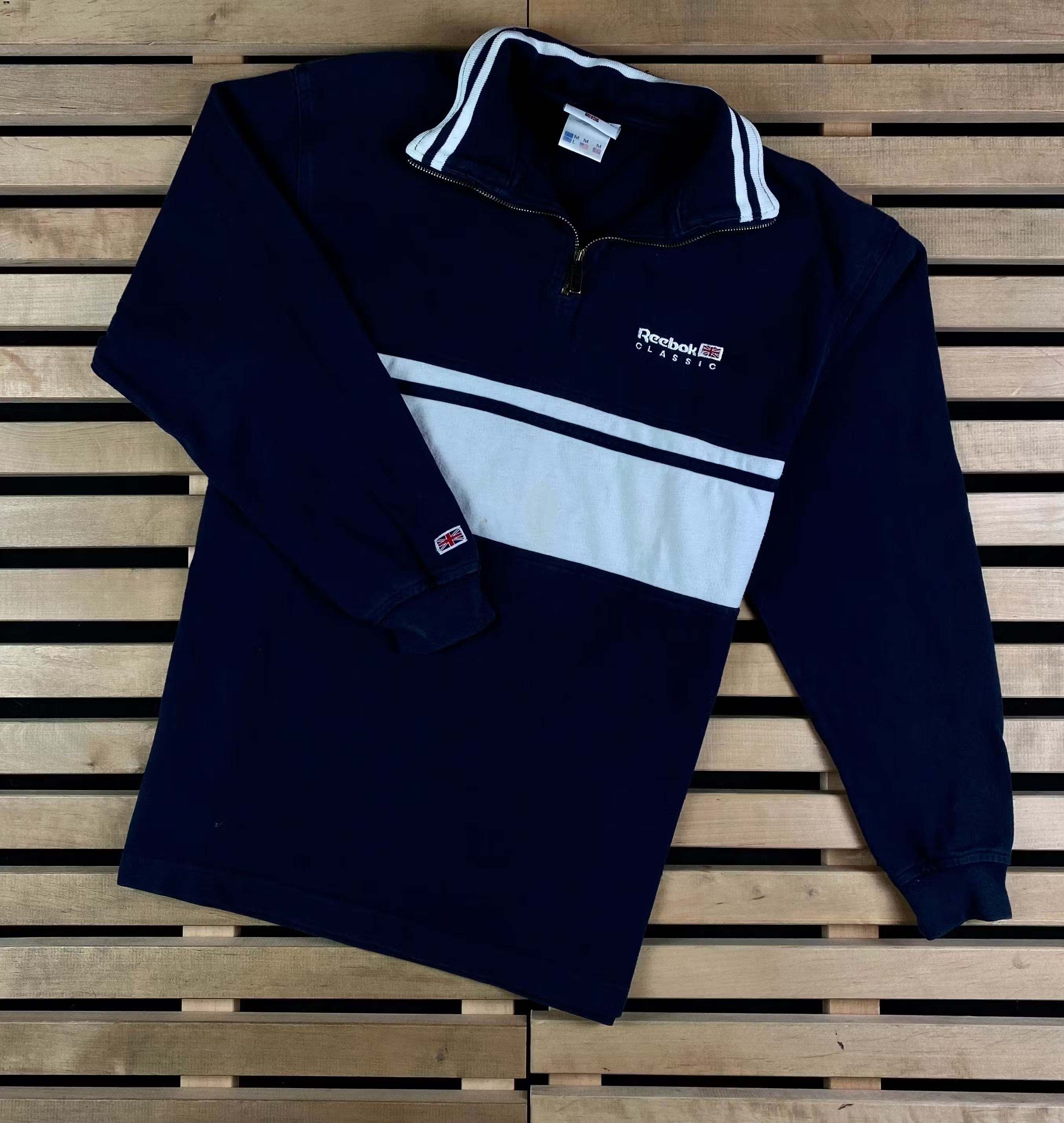 Reebok × Vintage Men’s Sweatshirt Long Sleeve 1/3 Zip Reebok Vintage Size M Size US M / EU 48-50 / 2 - 1 Thumbnail