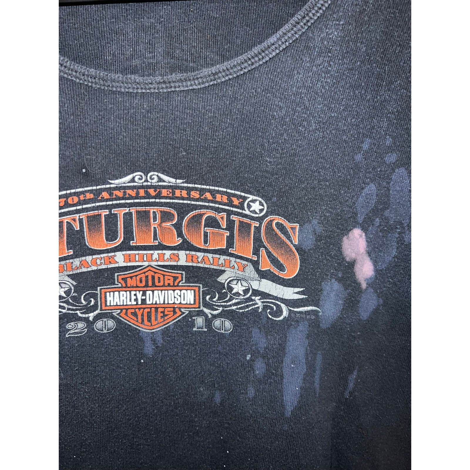 Harley Davidson Womens Harley Davidson Top Sturgis Hills Thrashed Stained L Size L / US 10 / IT 46 - 3 Thumbnail