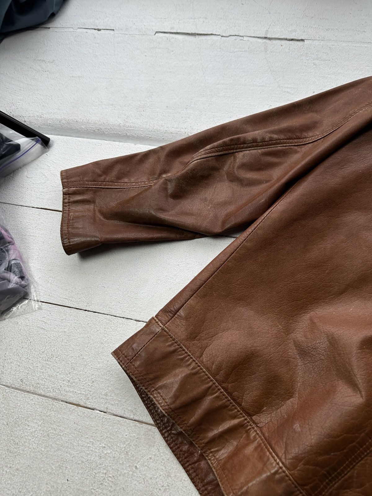 Vintage VNTG🚨 LEATHER JACKET LUXURY AVANT GARDE Y2K MOTO COWBOY Size US M / EU 48-50 / 2 - 11 Thumbnail