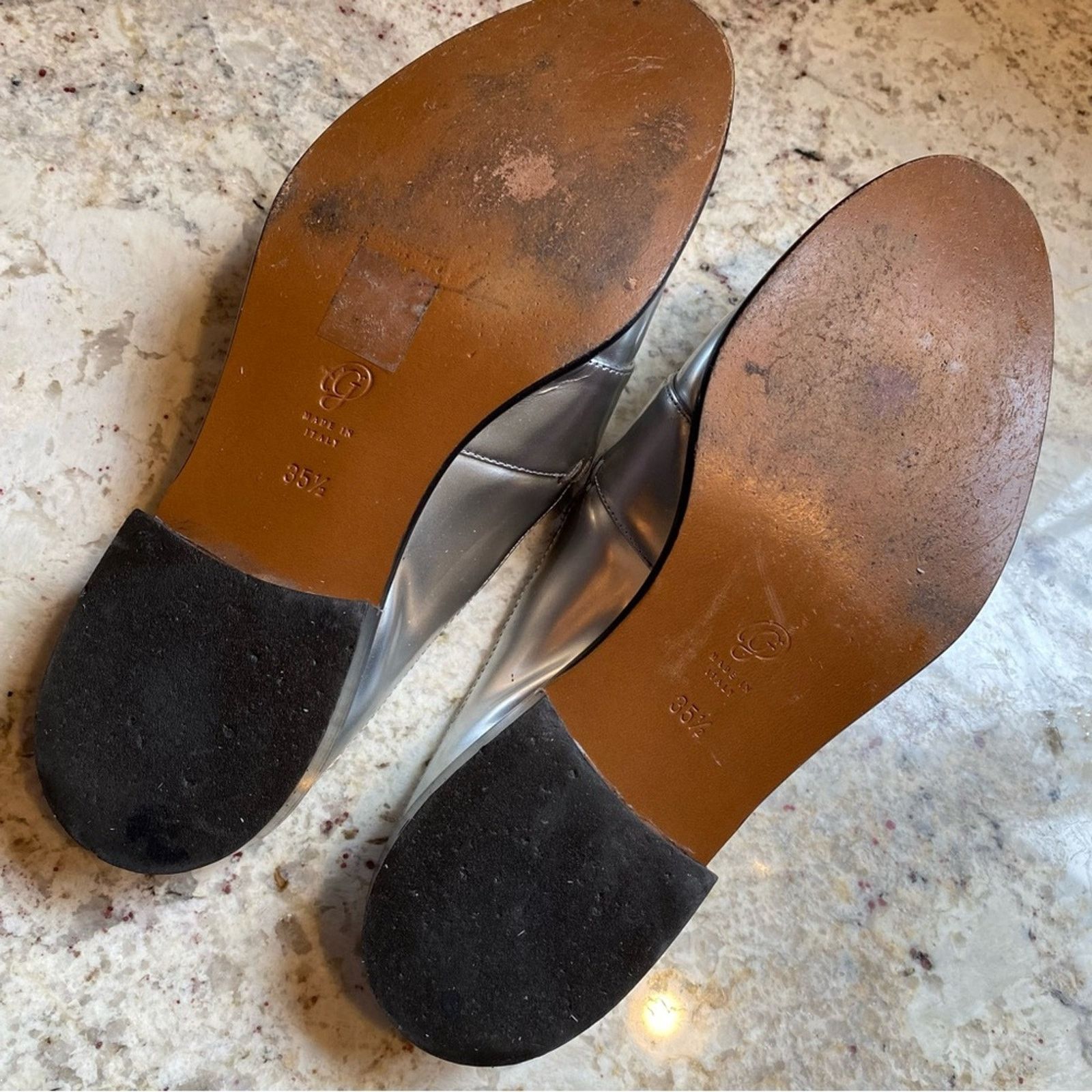 M.Gemi M. Gemi $278 The Pisa Silver Loafer Mule Size 35.5 US 5 Size US 5 / IT 35 - 10 Thumbnail