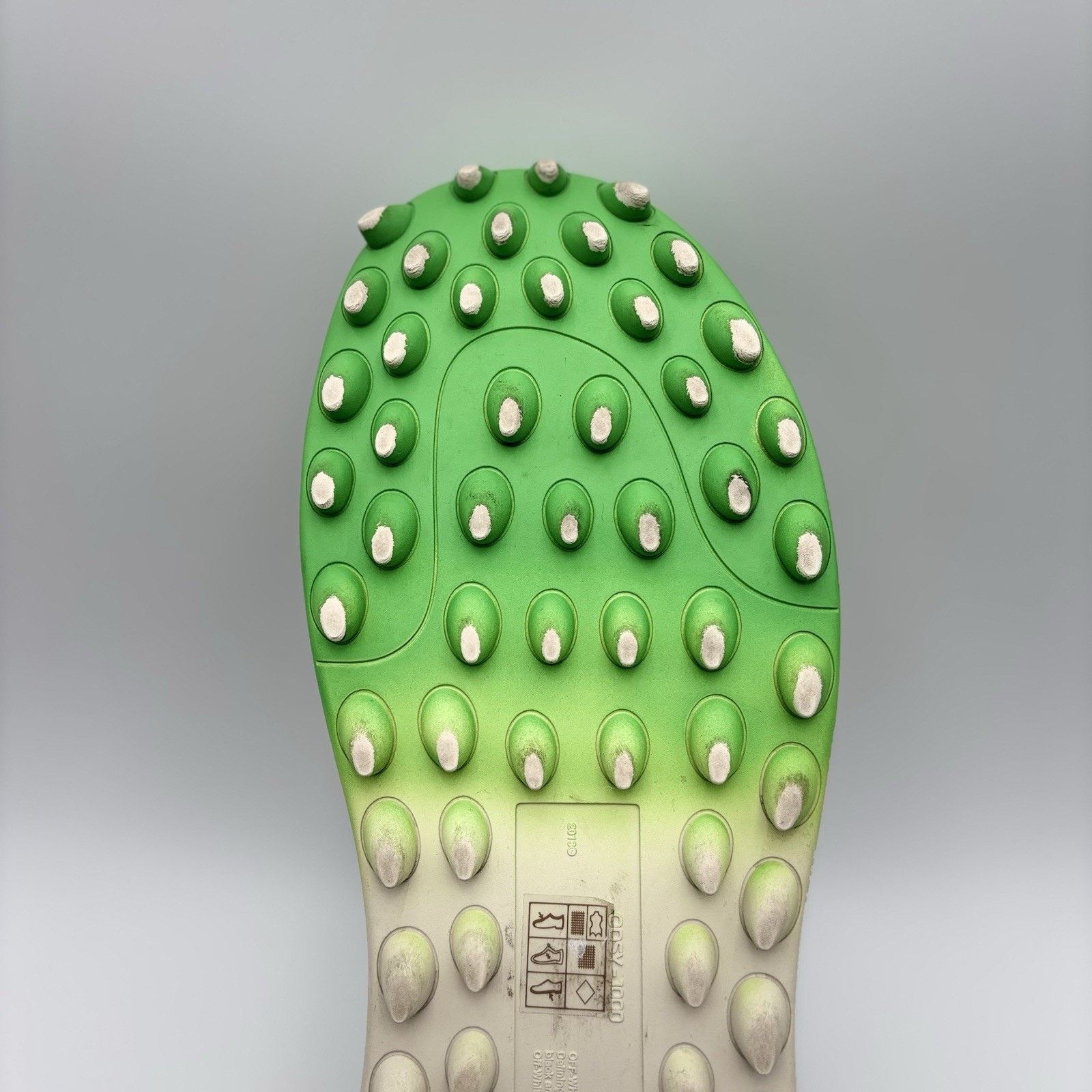 Off-White Off-White ODSY-1000 ' White, Green Spray Paint ' | GREAT! Size US 12 / EU 45 - 19 Thumbnail