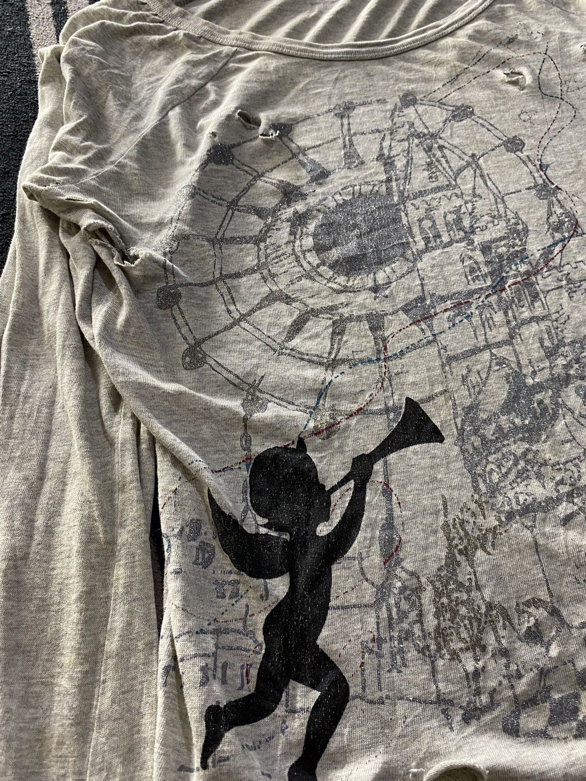 If Six Was Nine × Japanese Brand × Le Grande Bleu (L.G.B.) Vintage bangbang jeans devil distressed longsleeve tshirt Size US M / EU 48-50 / 2 - 3 Thumbnail