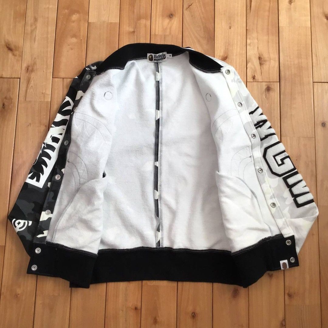 Bape 💫Glow in the dark💫 BAPE city camo shark sweat varsity jacket Size US M / EU 48-50 / 2 - 8 Thumbnail