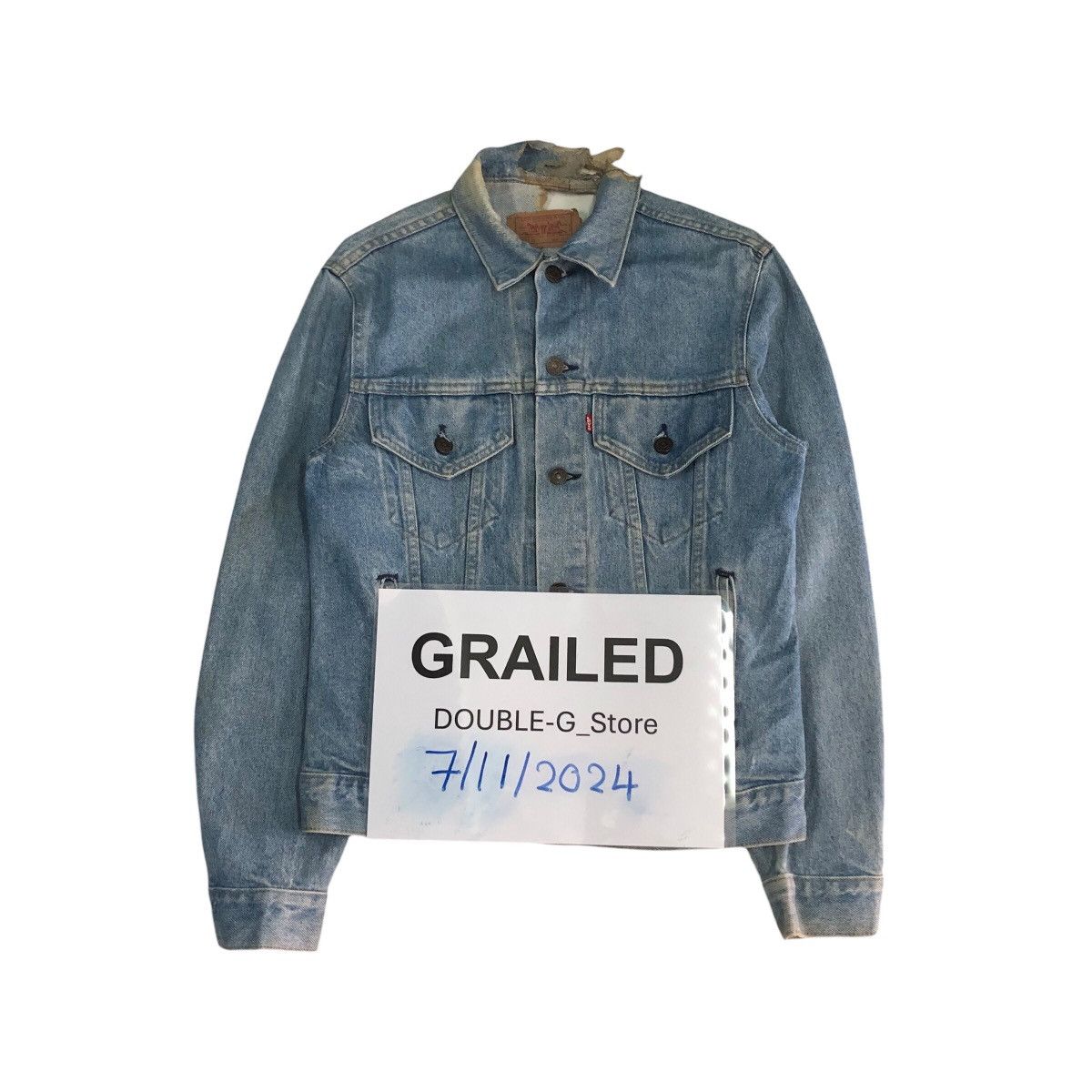 Levi's 📌Vintage Trucker Denim Jacket Distressed Levi's Made in Usa Size US M / EU 48-50 / 2 - 1 Thumbnail