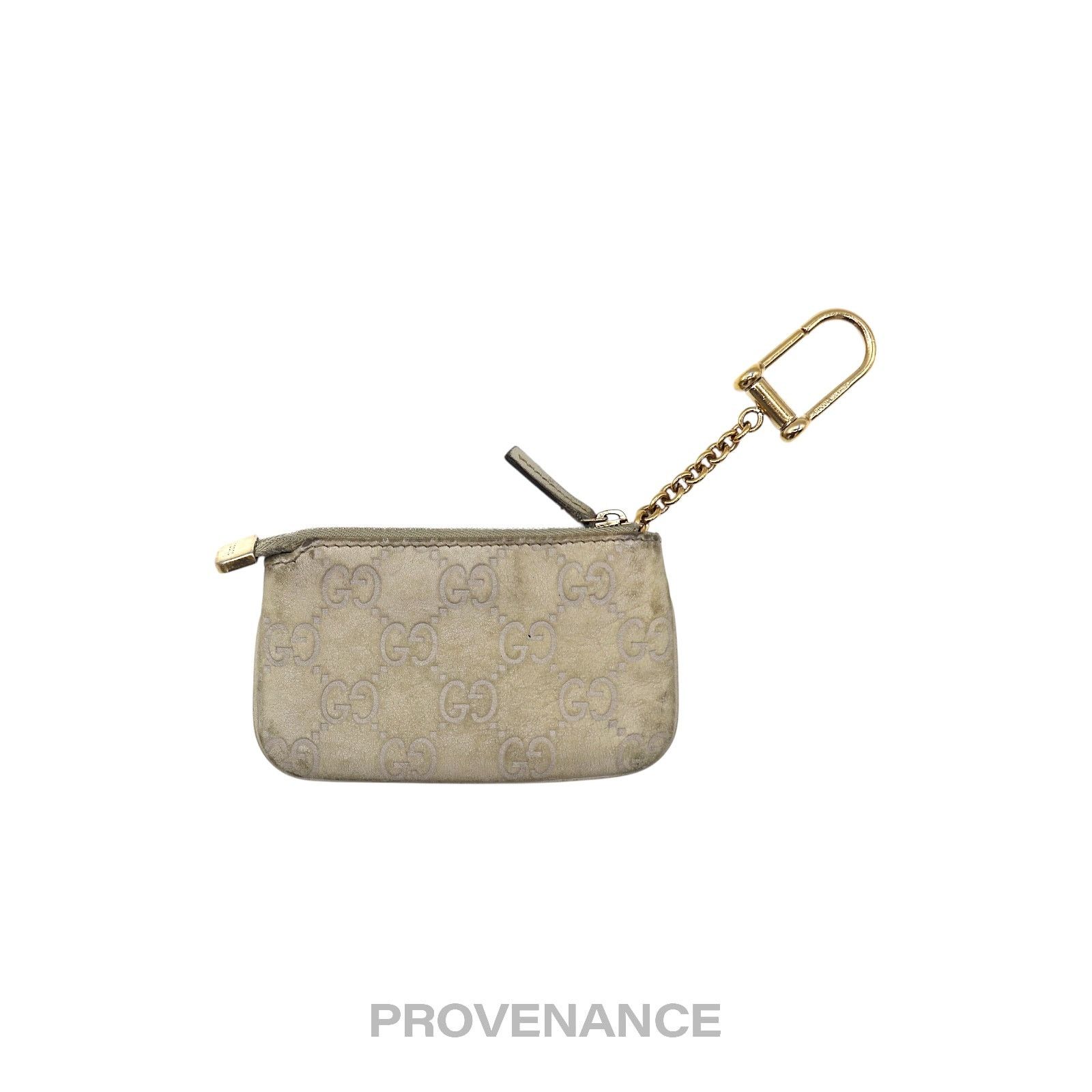 Gucci 🔴 Gucci Key Pouch Cles - Ivory Chalk GG Guccissima Leather Size ONE SIZE - 2 Thumbnail