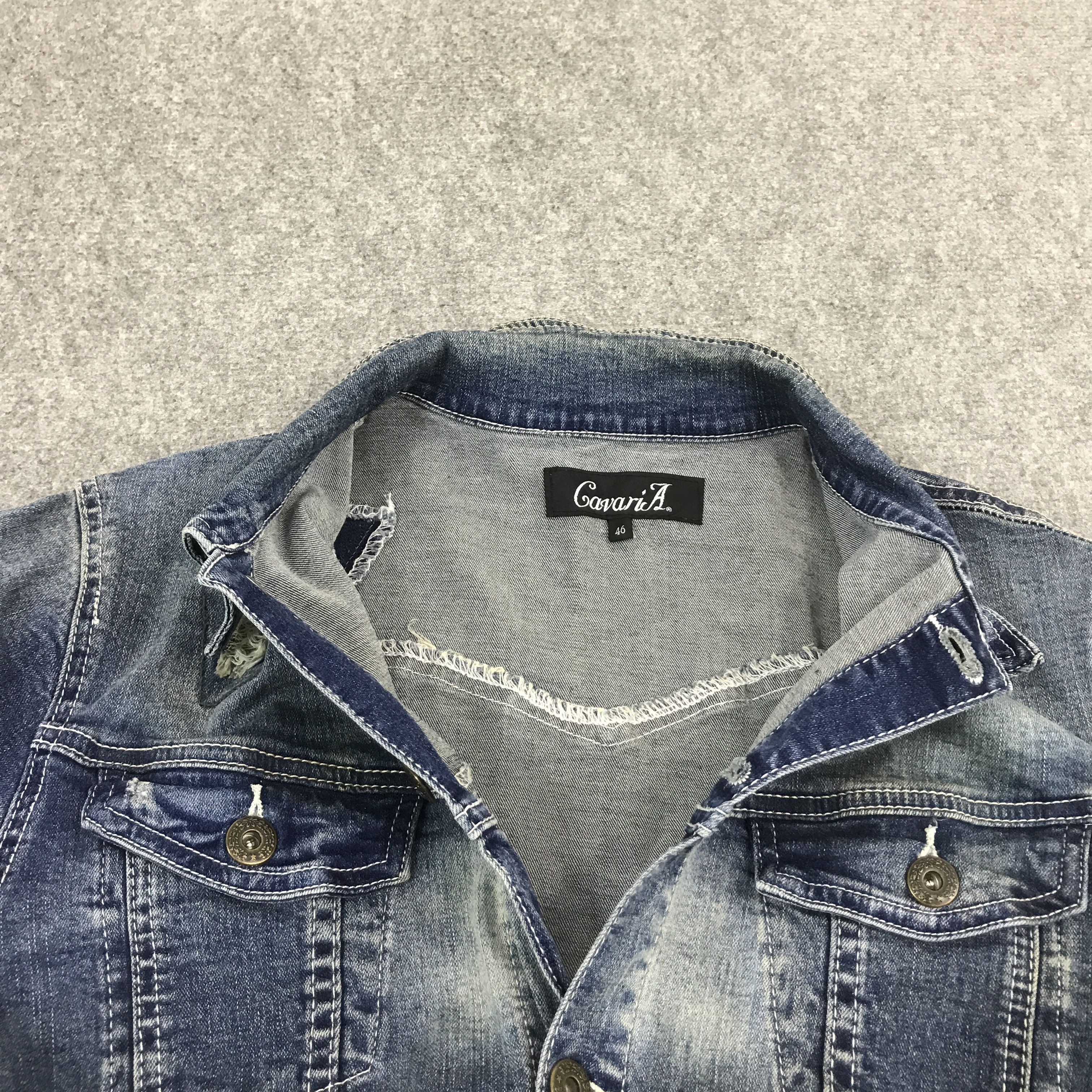 Japanese Brand GAVARIA DISTRESSET DESIGN BUTTON JACKET Size US L / EU 52-54 / 3 - 7 Thumbnail