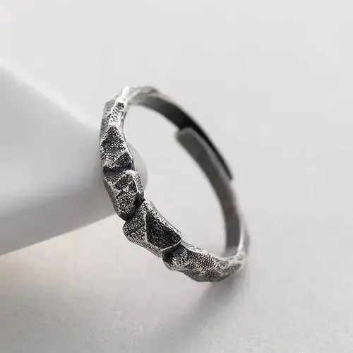 Vintage Retro Mountain Peak Rock Ring Size ONE SIZE - 1 Thumbnail