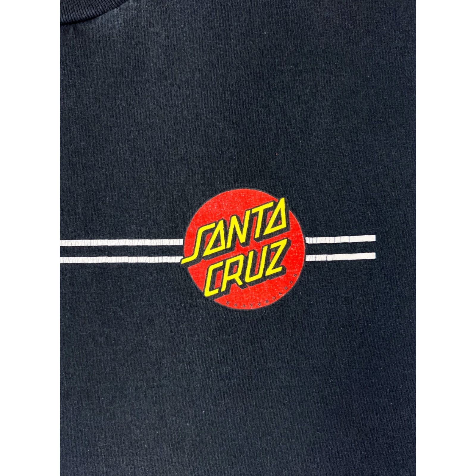 Vintage VINTAGE Santa Cruz Shirt Adult Large Black Round Logo Short Sleeve Crew Neck FADED 90s Mens Size US L / EU 52-54 / 3 - 6 Thumbnail