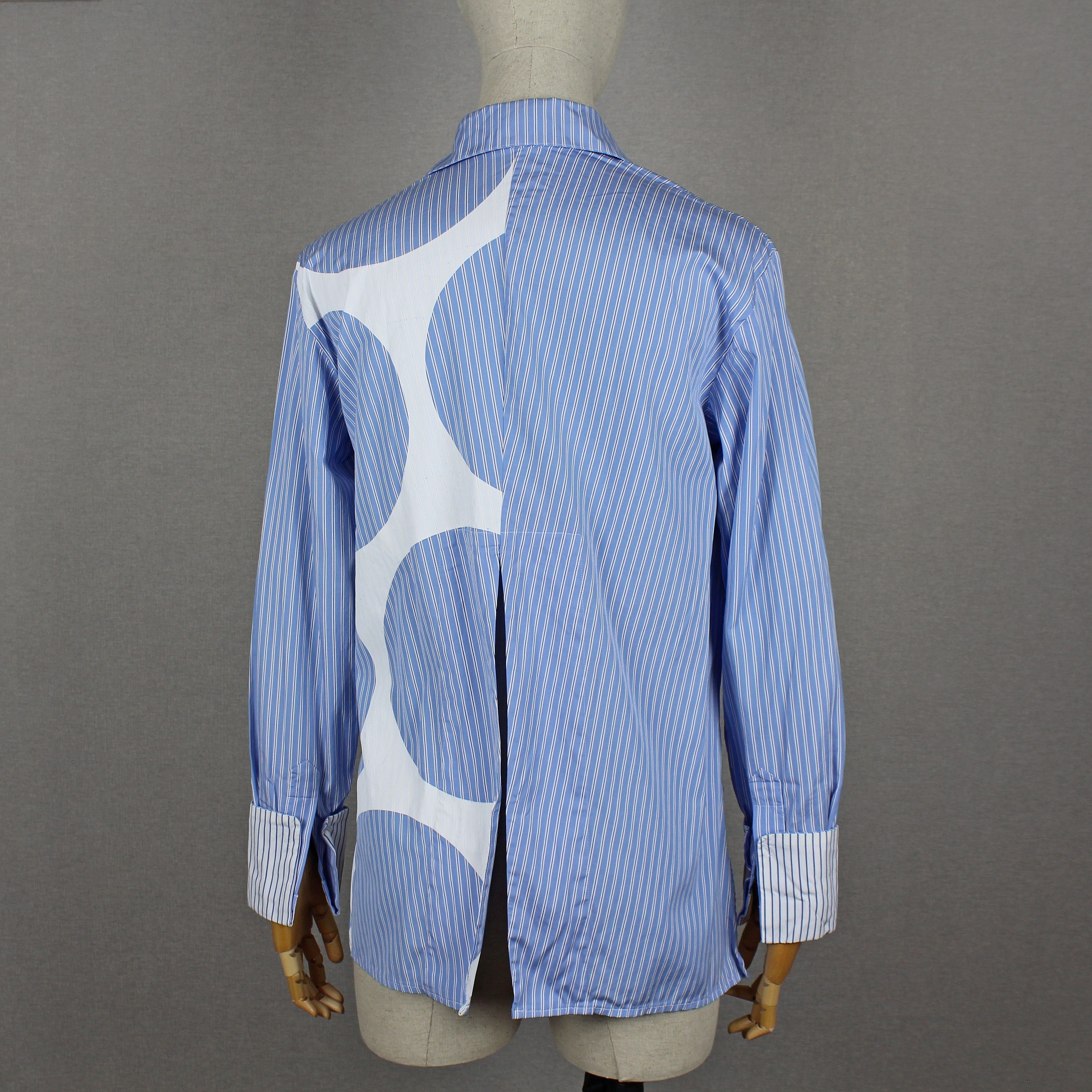 Stella McCartney Stella McCartney Asymmetric Striped Longsleeve Blouse 40 M L Size S / US 4 / IT 40 - 7 Thumbnail