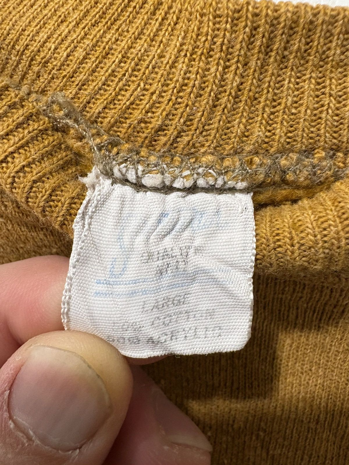 Vintage Vintage 1960s dark gold mustard sweat sweatshirt crewneck Size US L / EU 52-54 / 3 - 3 Thumbnail