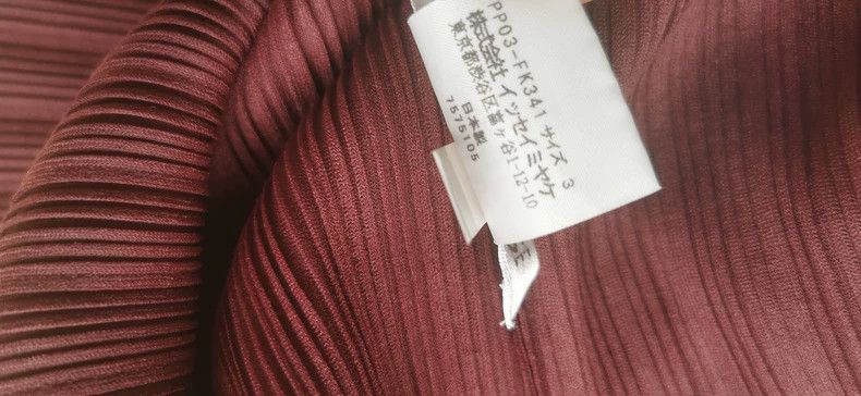 Issey Miyake issey miyake size:3 Wine red pleated top Size XXS / US 00 / IT 34 - 3 Thumbnail