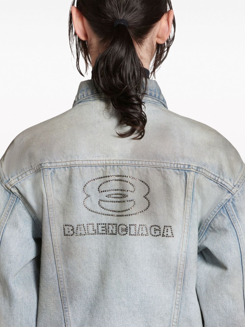 Balenciaga o1mt1gz0824 Unity Sports Icon Shrunk Jacket in Blue Size XXS / US 00 / IT 34 - 3 Thumbnail