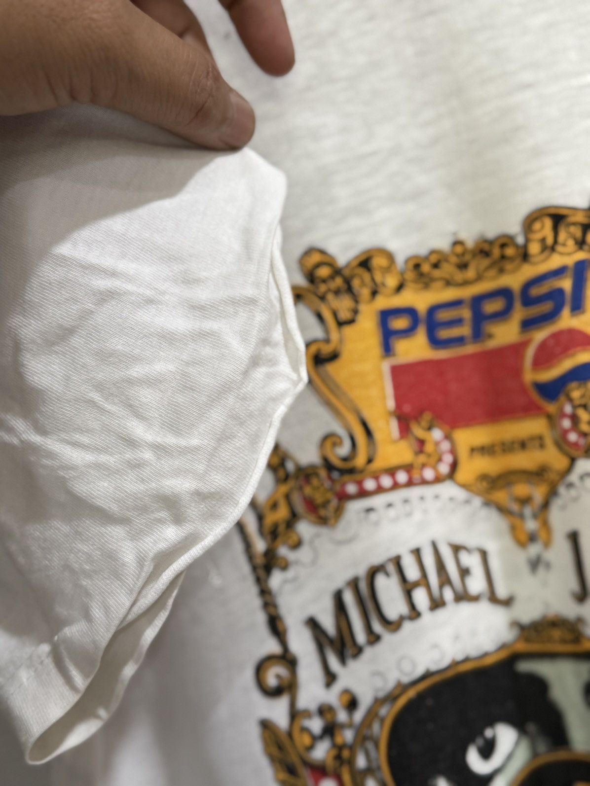 Band Tees Thrashed Vintage 90s Michael Jackson World Tour Europe Tee Size US L / EU 52-54 / 3 - 6 Thumbnail