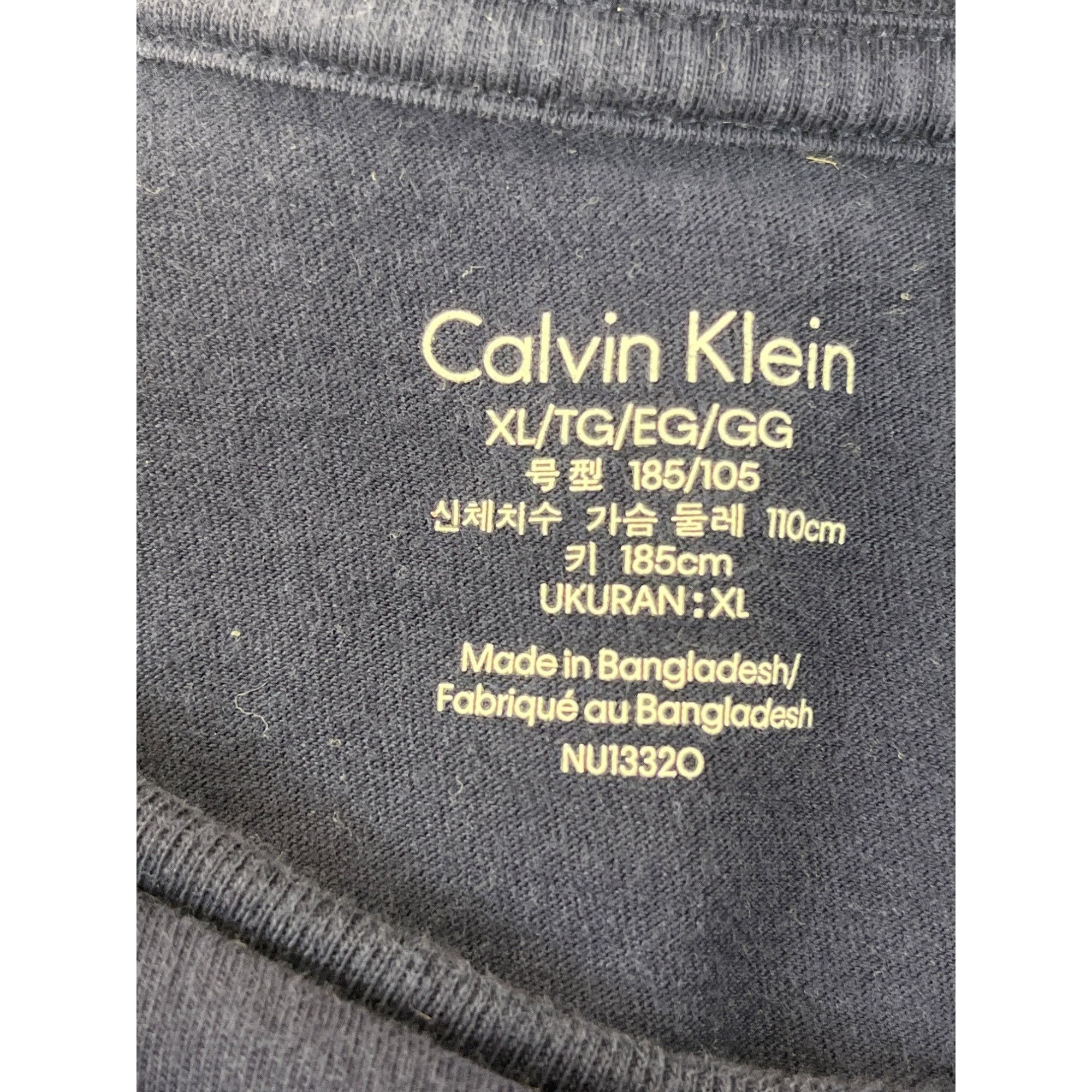 Calvin Klein Calvin Klein Mens Navy Blue Short Sleeve Crewneck T-Shirt XL Size US XL / EU 56 / 4 - 3 Thumbnail