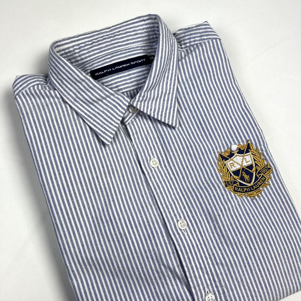 Polo Ralph Lauren × Vintage Polo Ralph Lauren stripped Oxford shirt Size XL / US 12-14 / IT 48-50 - 1 Thumbnail