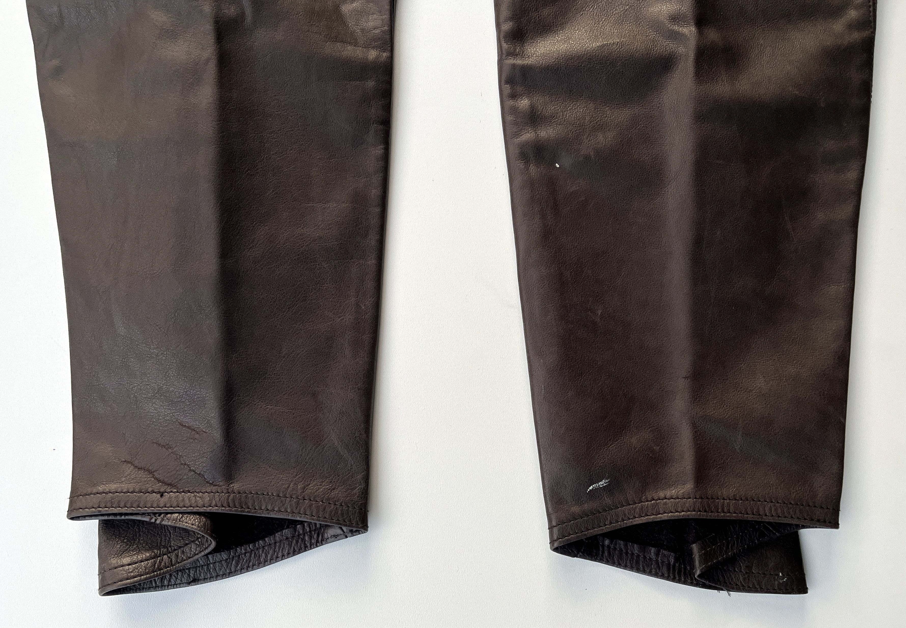 Leather Pants BLACK DIONISO sz. EU 48