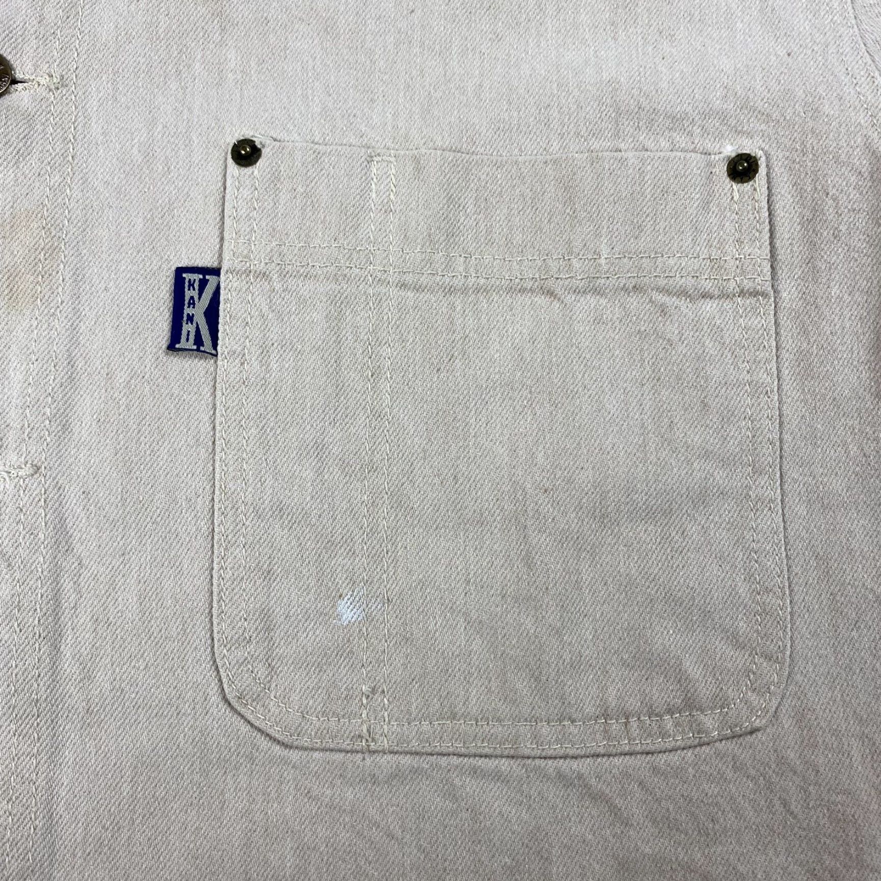 Karl Kani VINTAGE Karl Kani Jeans Denim Jacket Shirt 2PAC Era Large Mens Beige 2Pac Hip Hop 90s Oversized Casual Jacket Size US L / EU 52-54 / 3 - 2 Thumbnail