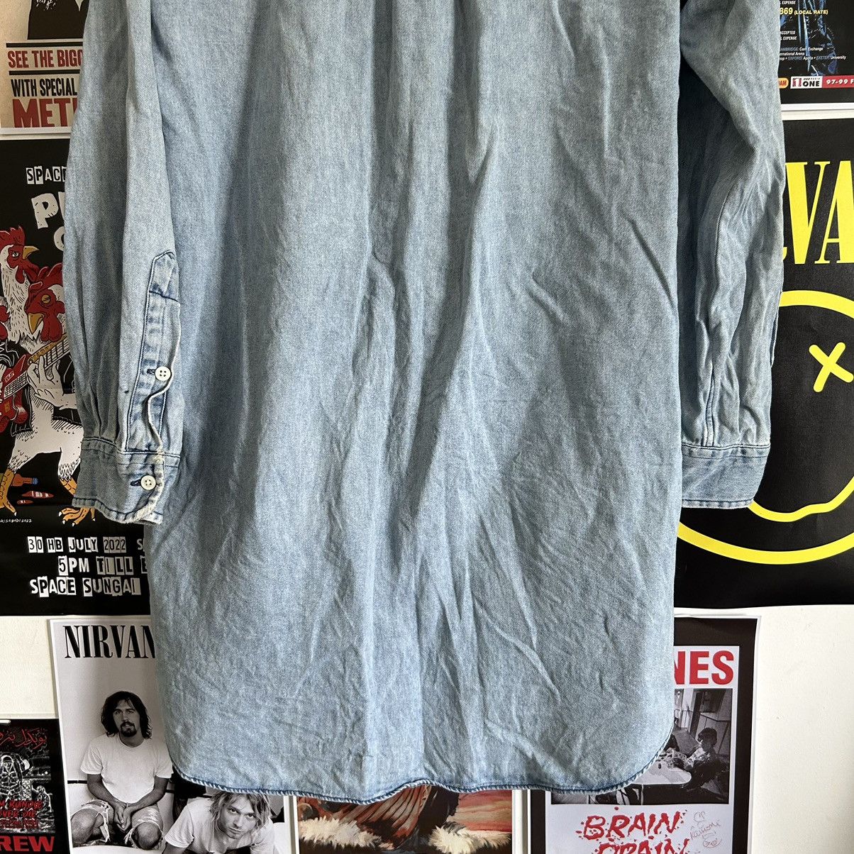 Ralph Lauren Vintage Ralph Lauren Distressed Denim Long Sleeve Shirt Size US M / EU 48-50 / 2 - 11 Thumbnail