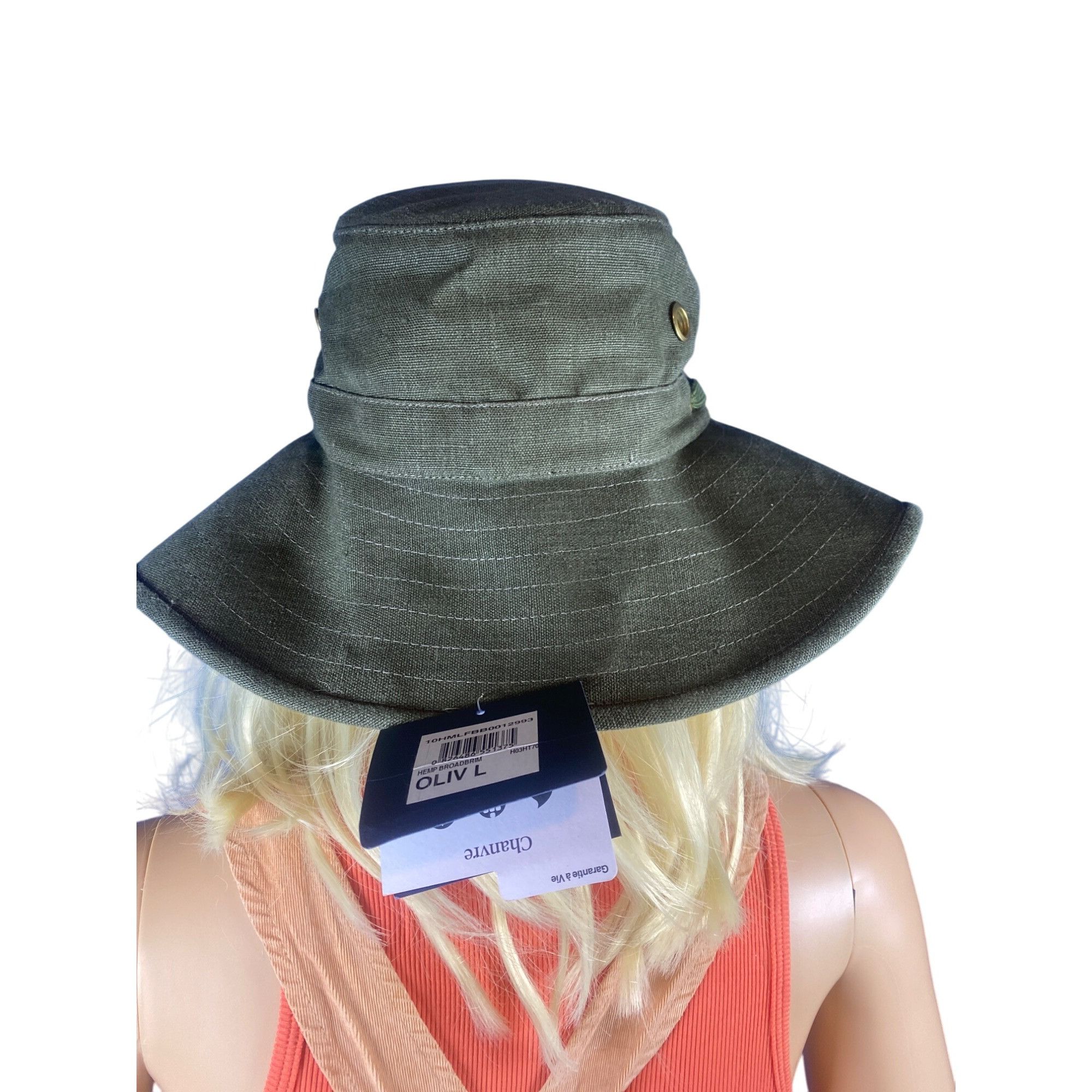 Tilley NWT Tilley Hemp Broad Brim Natural Hat Olive Large MSRP$115 Size ONE SIZE - 7 Thumbnail
