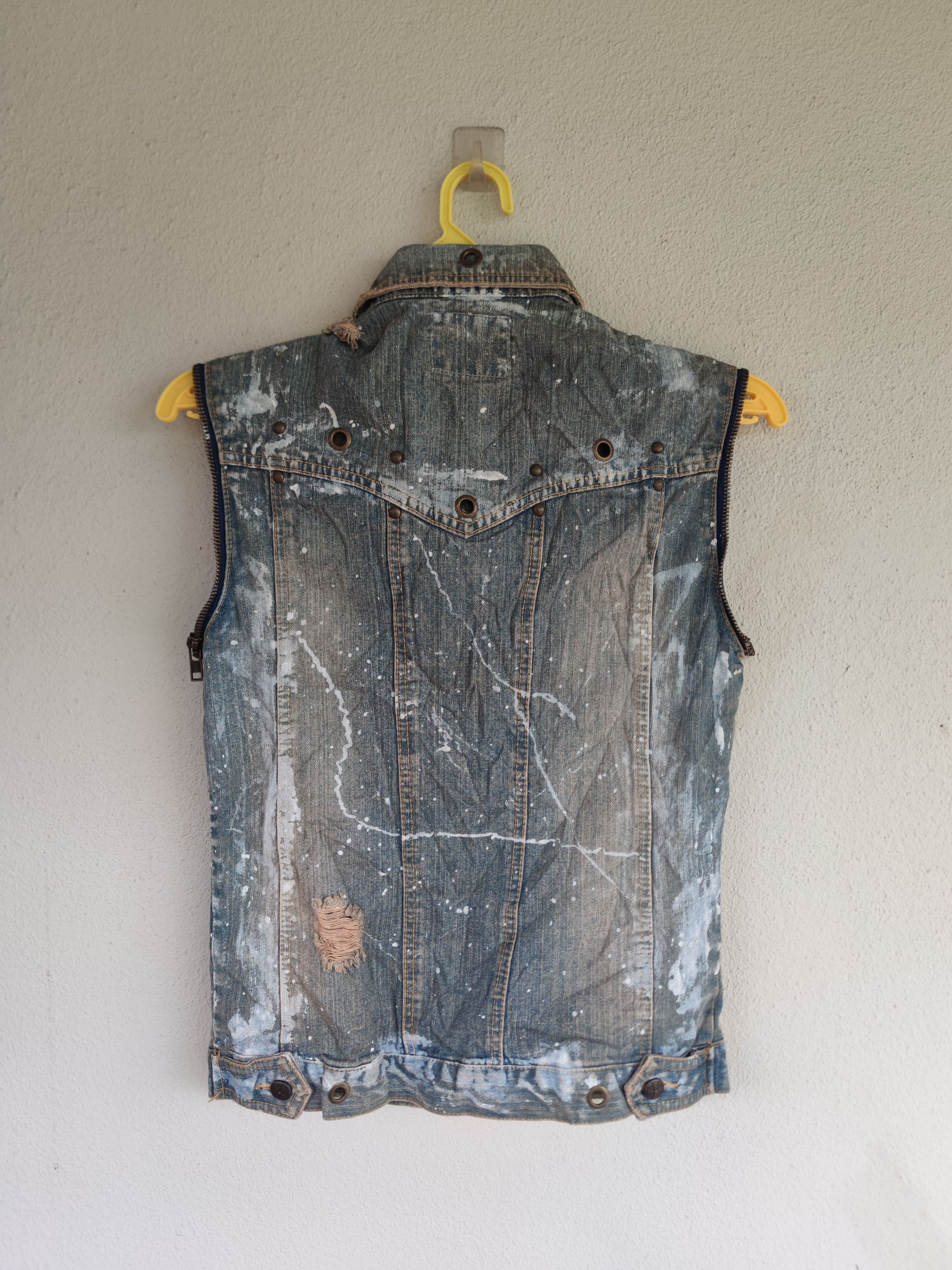 If Six Was Nine Clonedevgru Distressed Design Denim Vest Size US L / EU 52-54 / 3 - 4 Thumbnail