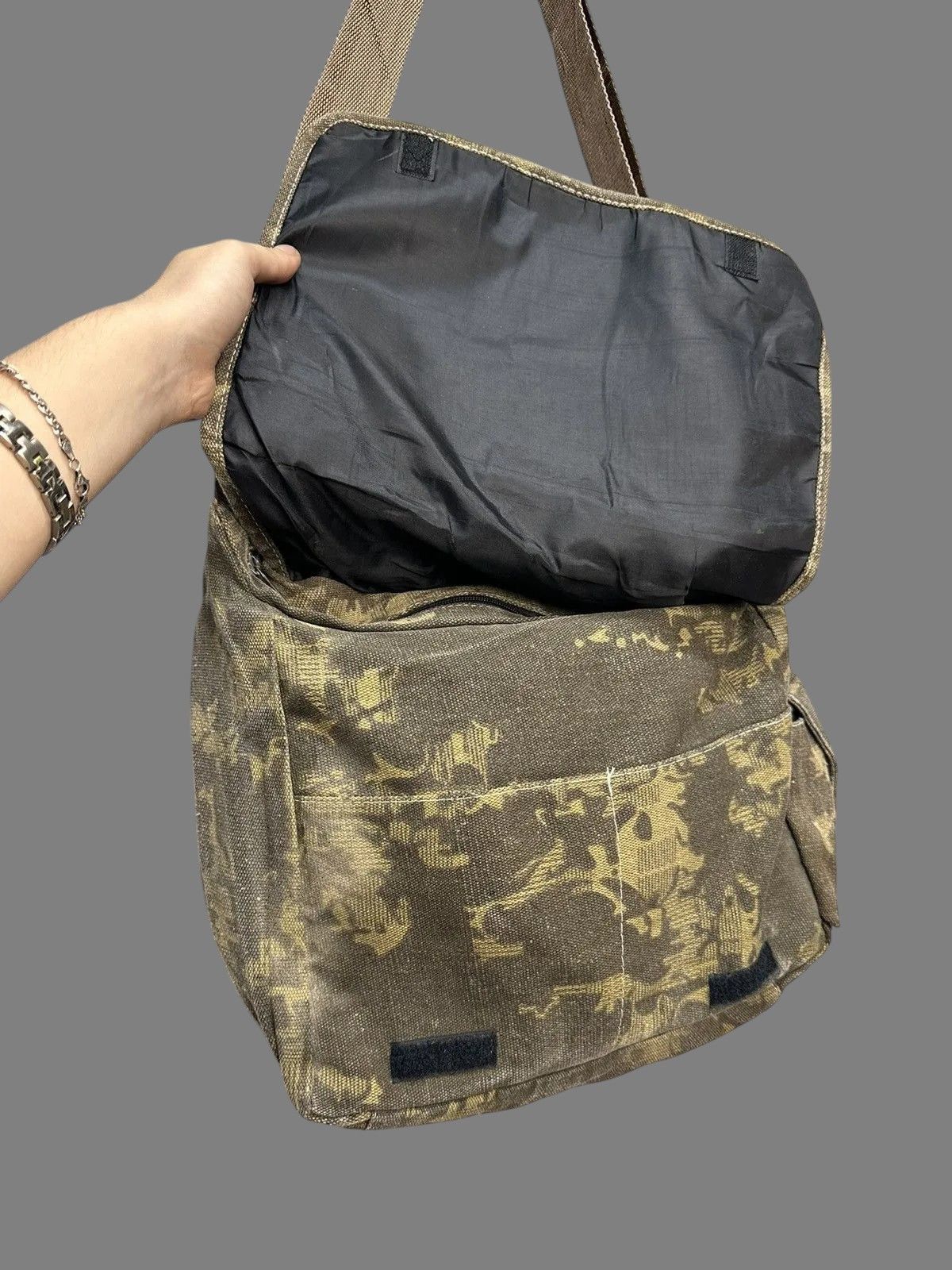 GOA Vintage Green Camo JinHaoDa Messenger Shoulder Bag Size ONE SIZE - 10 Thumbnail