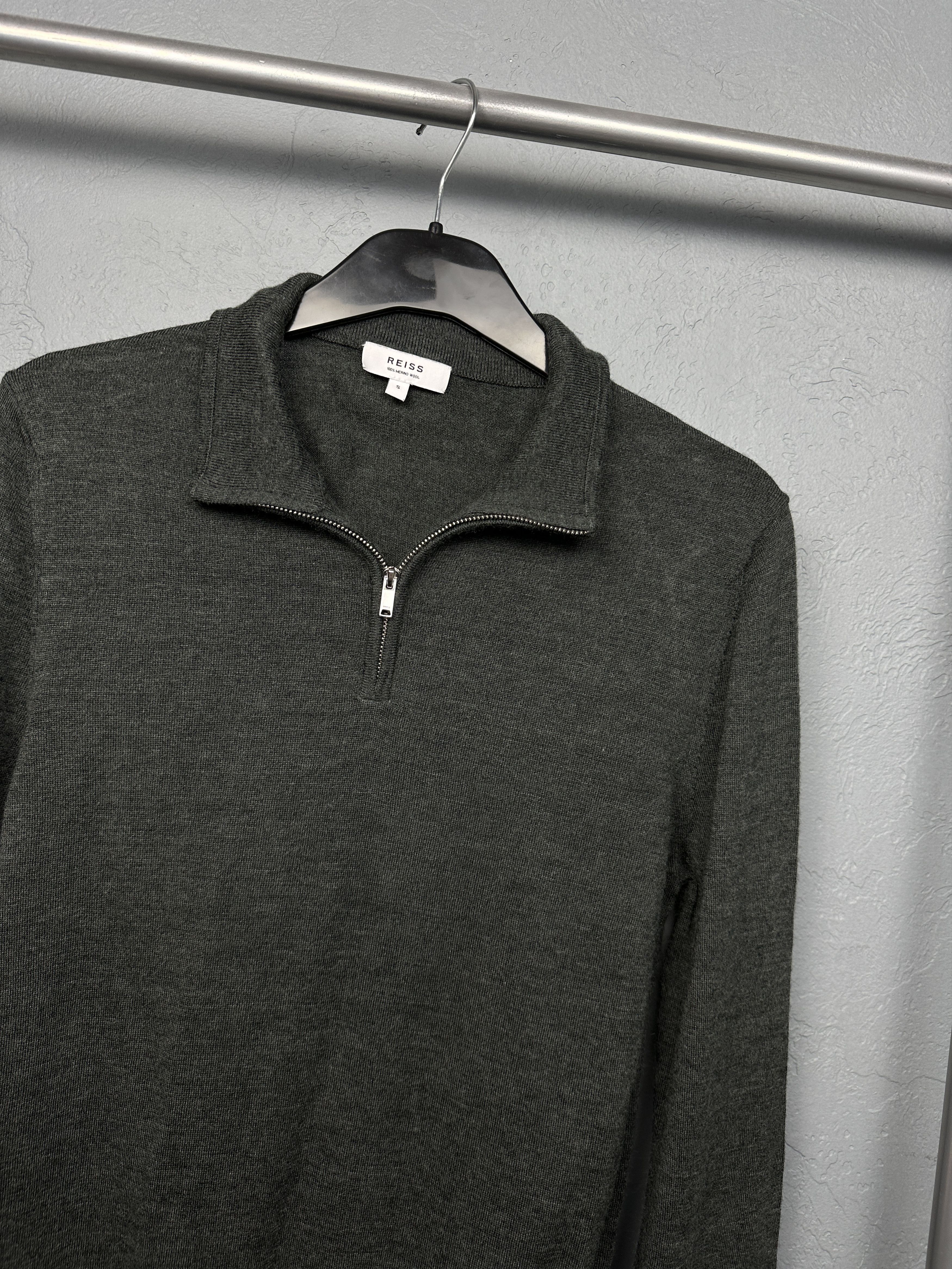 Reiss Reiss Mens Merino Wool Quarter 1\4 Zip Sweater Size US S / EU 44-46 / 1 - 2 Thumbnail