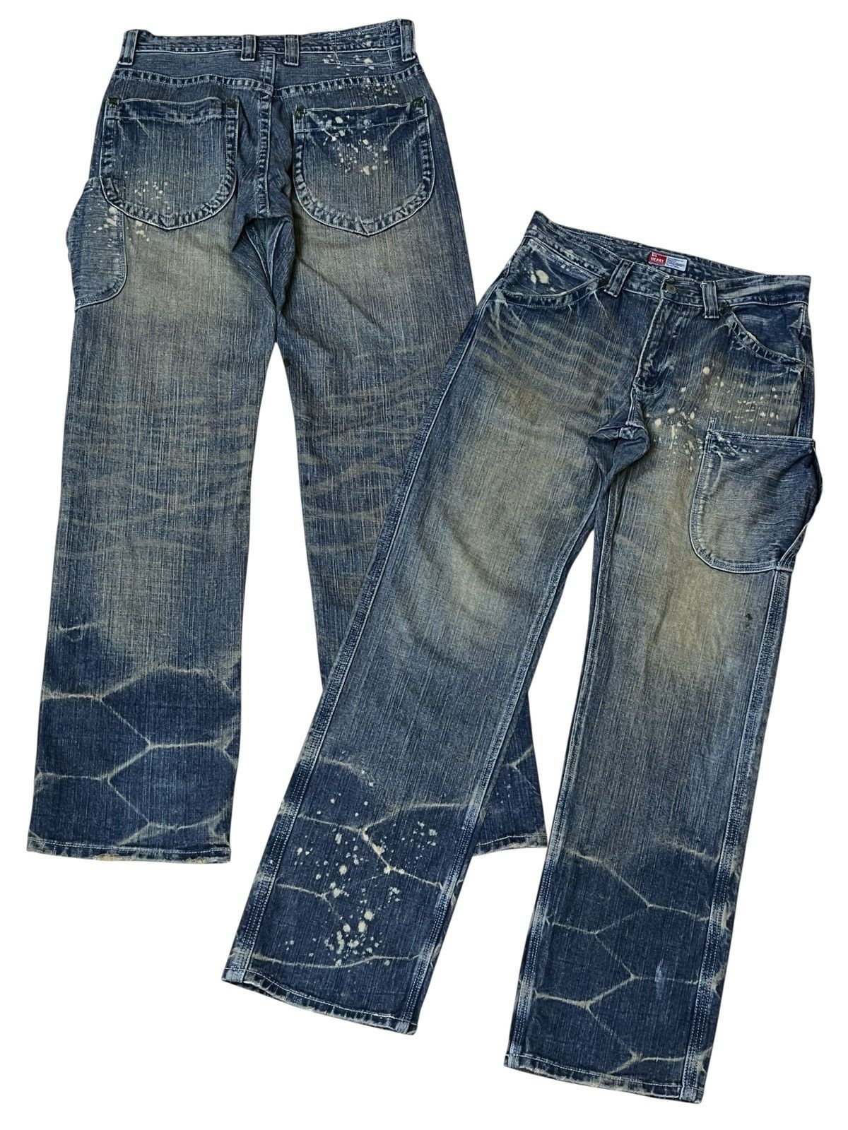Japanese Brand Sick 90s japanese denim GL HEART mud wash dirty faded jeans Size US 31 - 1 Thumbnail