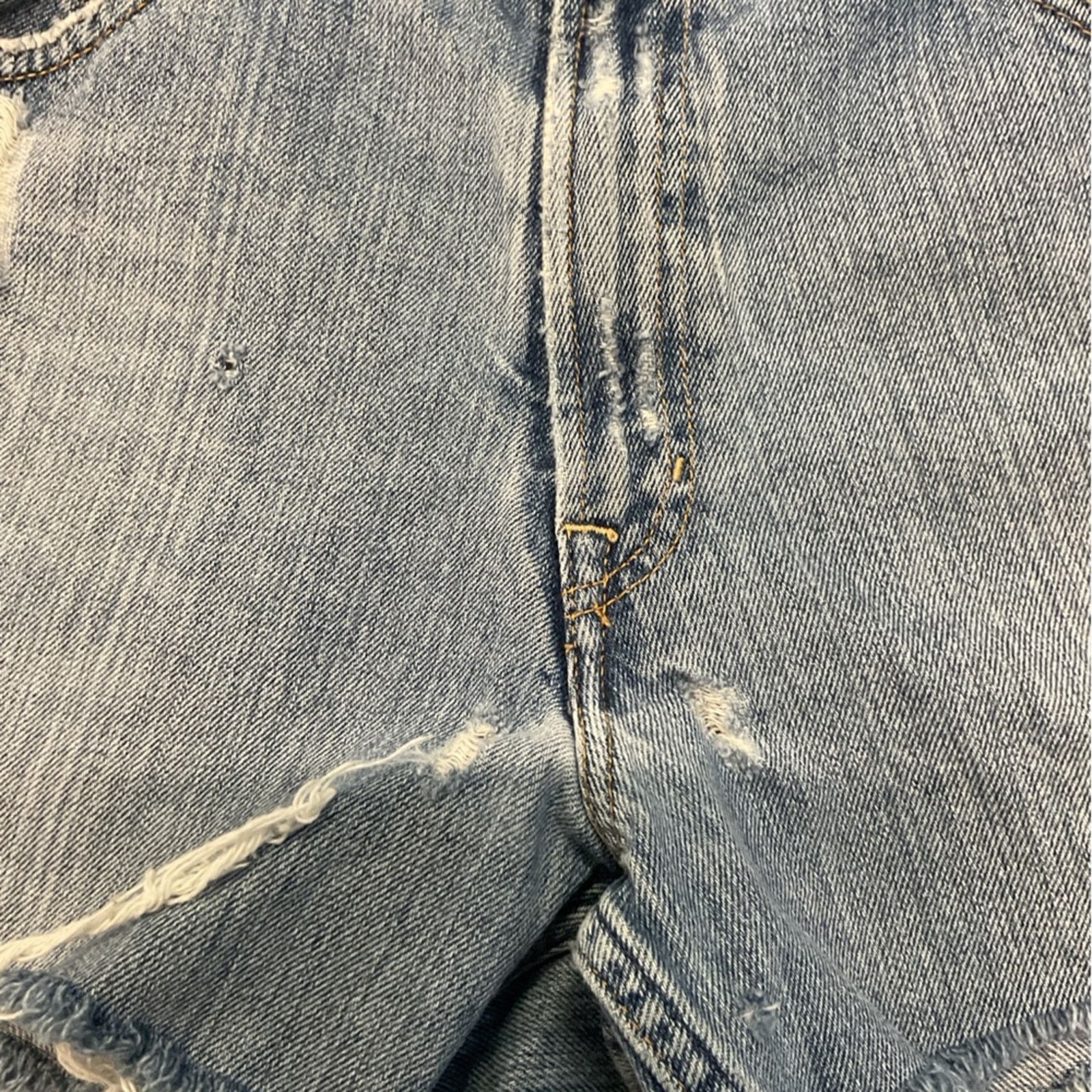 American Eagle Outfitters American Eagle Light Blue Distressed Jean Shorts Size 34" / US 12 / IT 48 - 6 Thumbnail