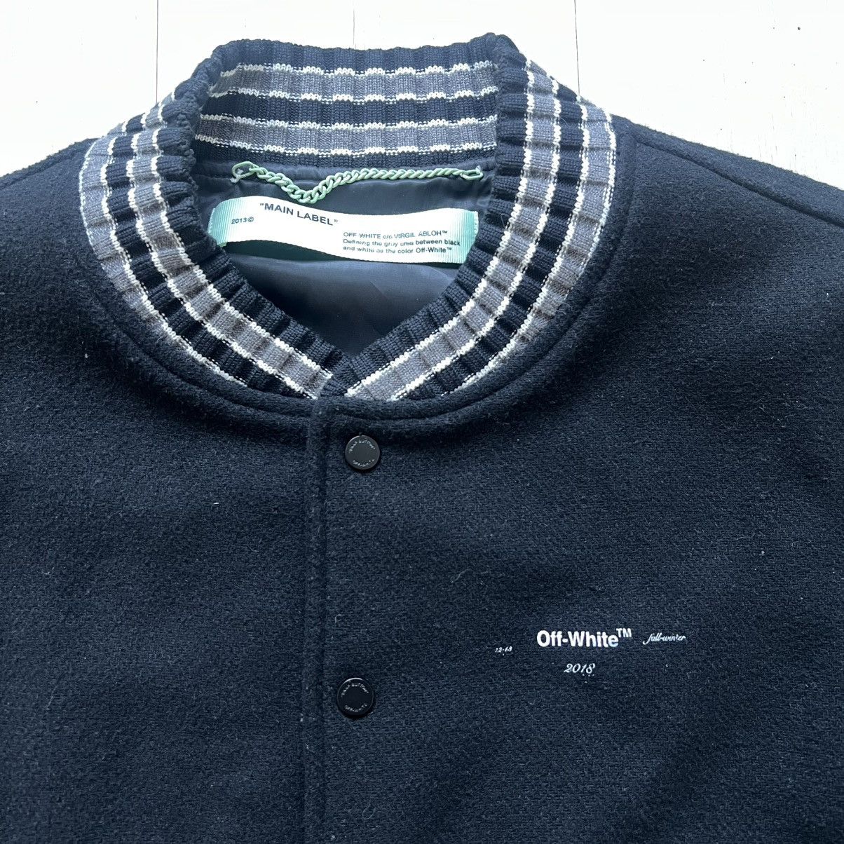 Off-White Off-White FW18 3-D Wool Varsity Jacket Size US L / EU 52-54 / 3 - 5 Thumbnail