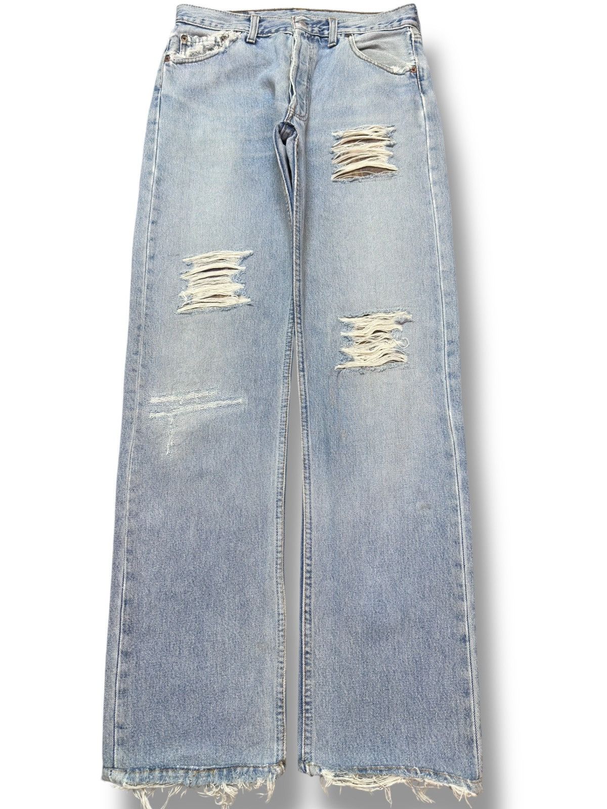 Levi's Vintage Clothing Vintage Levi’s 501 Faded Distressed Denim Size US 29 - 1 Thumbnail