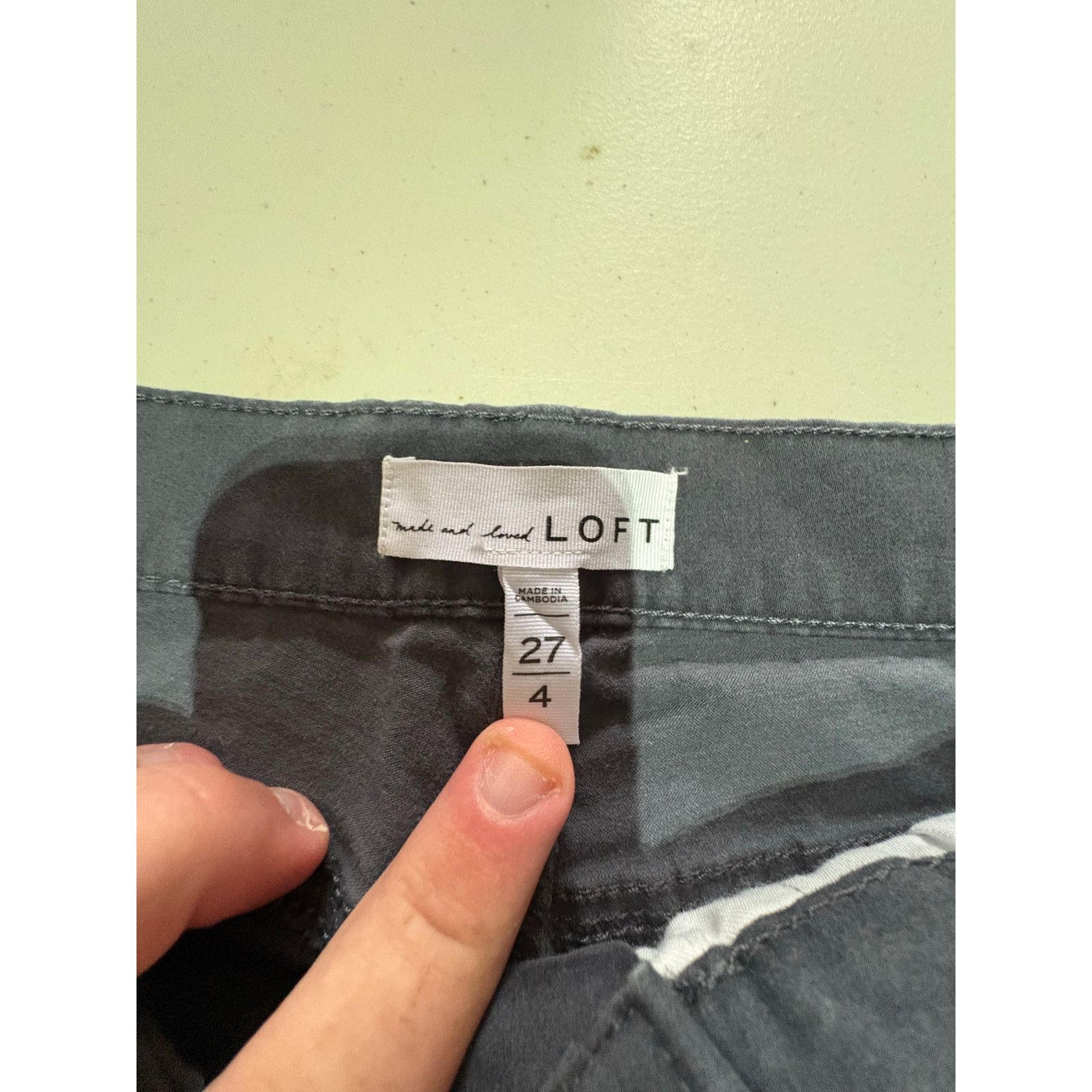 Loft LOFT Women’s Gray Straight Leg Pants Size 4 27 Waist Size 27" / US 4 / IT 40 - 4 Thumbnail