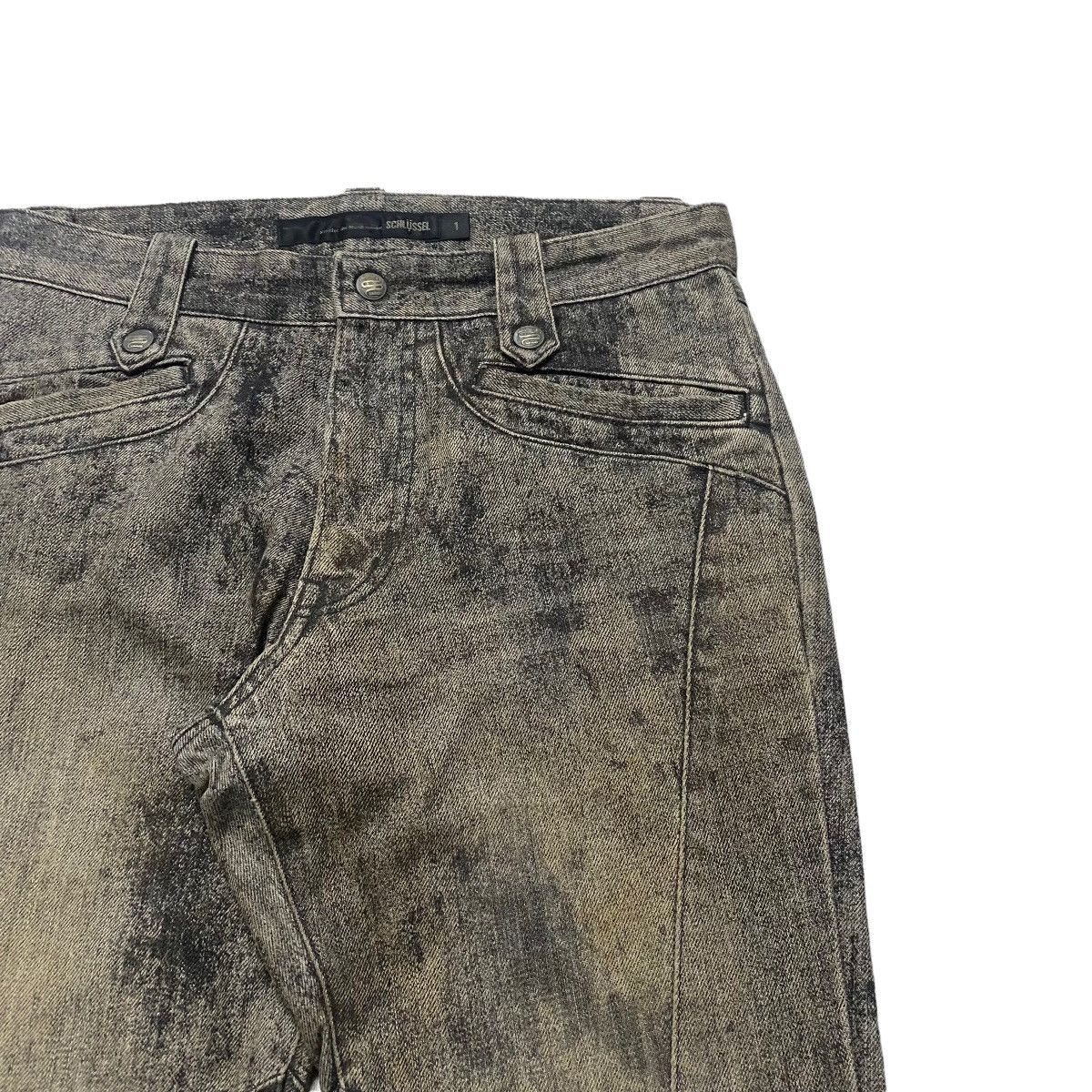 Schlussel SCHLUSSEL Spiral Cut Low Flare Coated Jeans Size US 29 - 5 Thumbnail