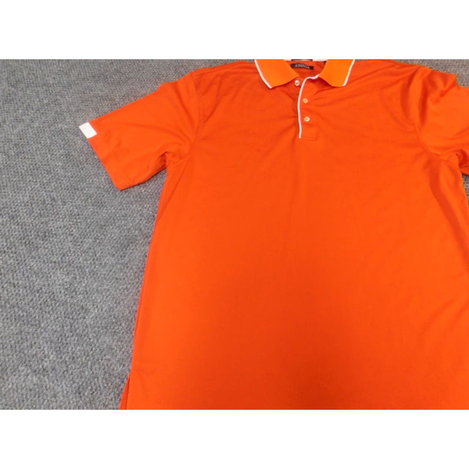 Vintage Divots Polo Shirt Mens Large Orange Golf Button Collared Short Sleeve Regular Cotton Polyester Logo Vintage: No Size US L / EU 52-54 / 3 - 3 Thumbnail