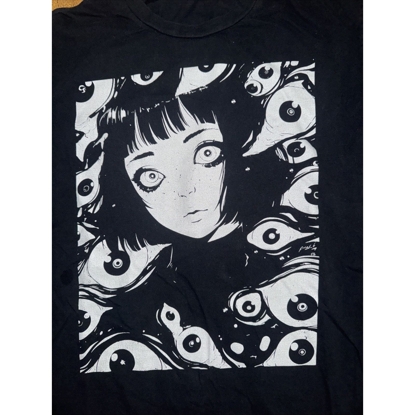 Band Tees × Vintage Vintage Anime Horror Graphic T-Shirt Black Large 21x25 Size US L / EU 52-54 / 3 - 2 Thumbnail