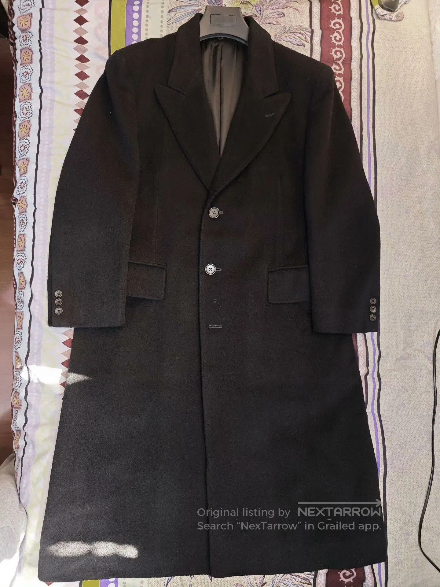 J. Press Black Angora Wool Blend Overcoat. Size US M / EU 48-50 / 2 - 5 Thumbnail