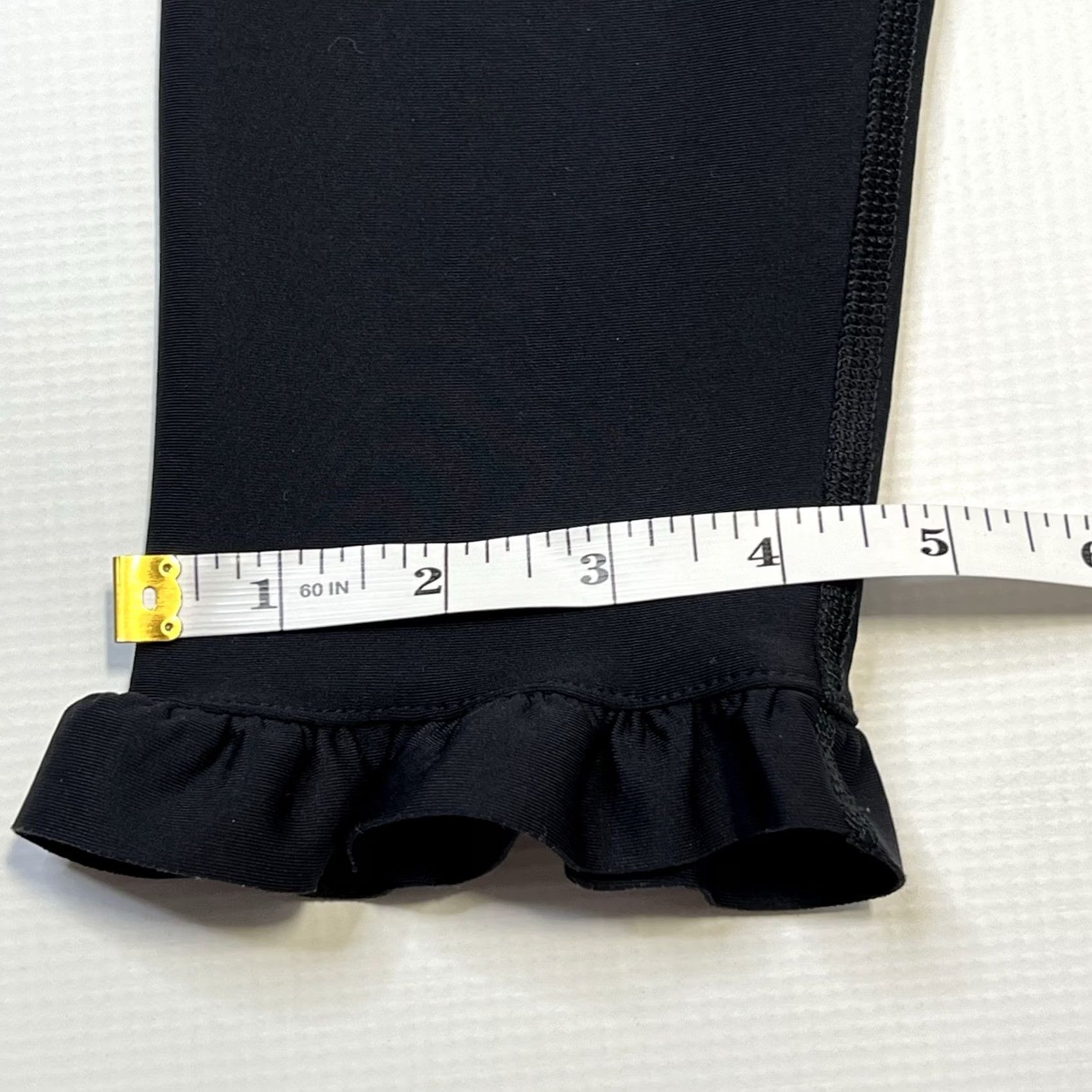 Vintage Carbon38 Leggings Womens Black Size S Ruffle On Ankles Size 28" / US 6 / IT 42 - 5 Thumbnail