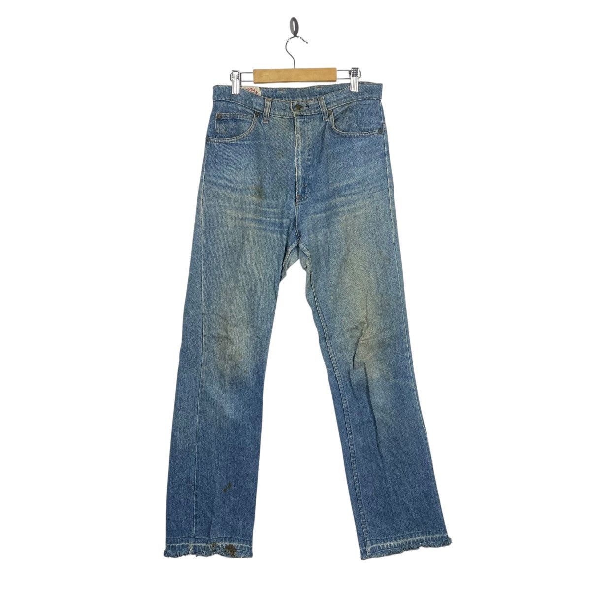 Vintage Vintage Cowden Made in USA Faded Blue Denim Jeans Distressed Size US 29 - 1 Thumbnail