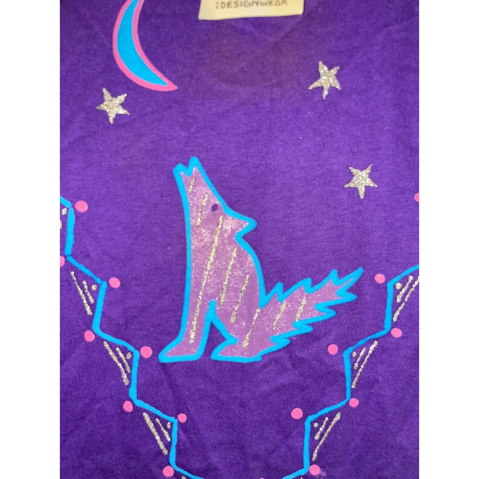 Hanes × Vintage Vintage Coyote Howling Shirt XYZ Art Artwork Tee 80s VTG XL Size US XL / EU 56 / 4 - 4 Thumbnail