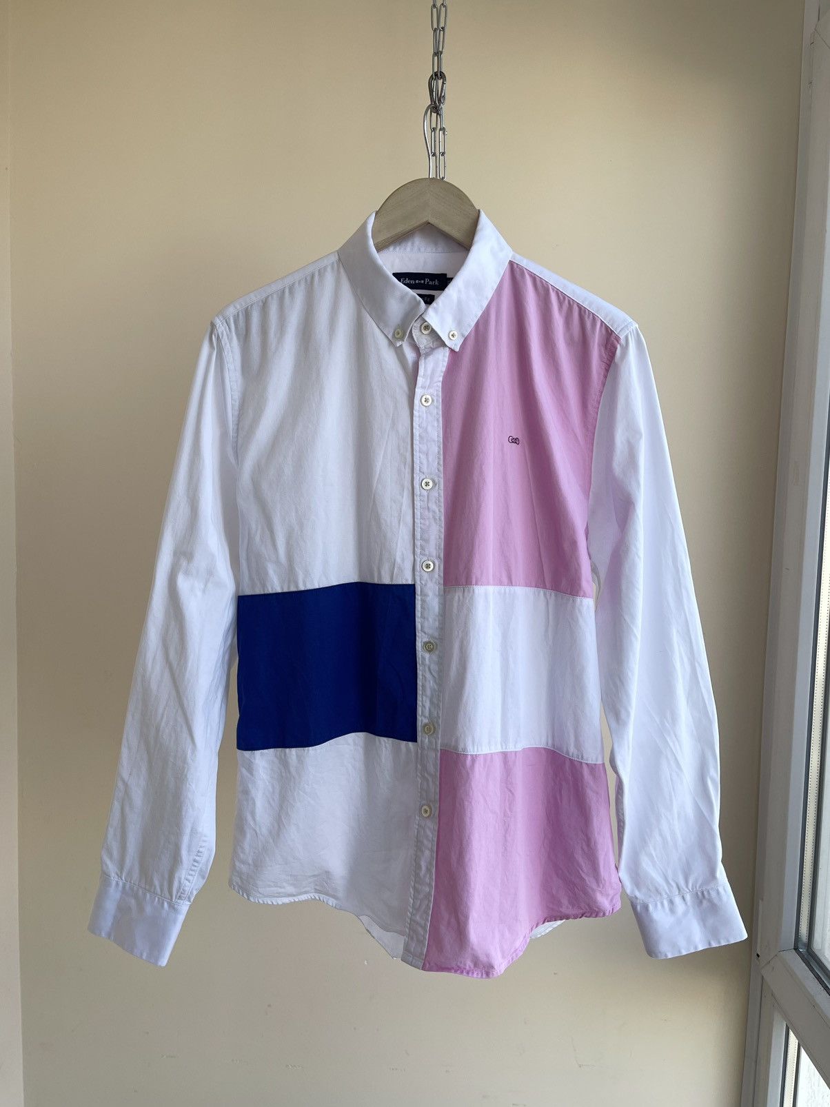 Eden Park Classic Fit Colorblock Button Down Long Sleeve Shirt Size US XL / EU 56 / 4 - 1 Thumbnail