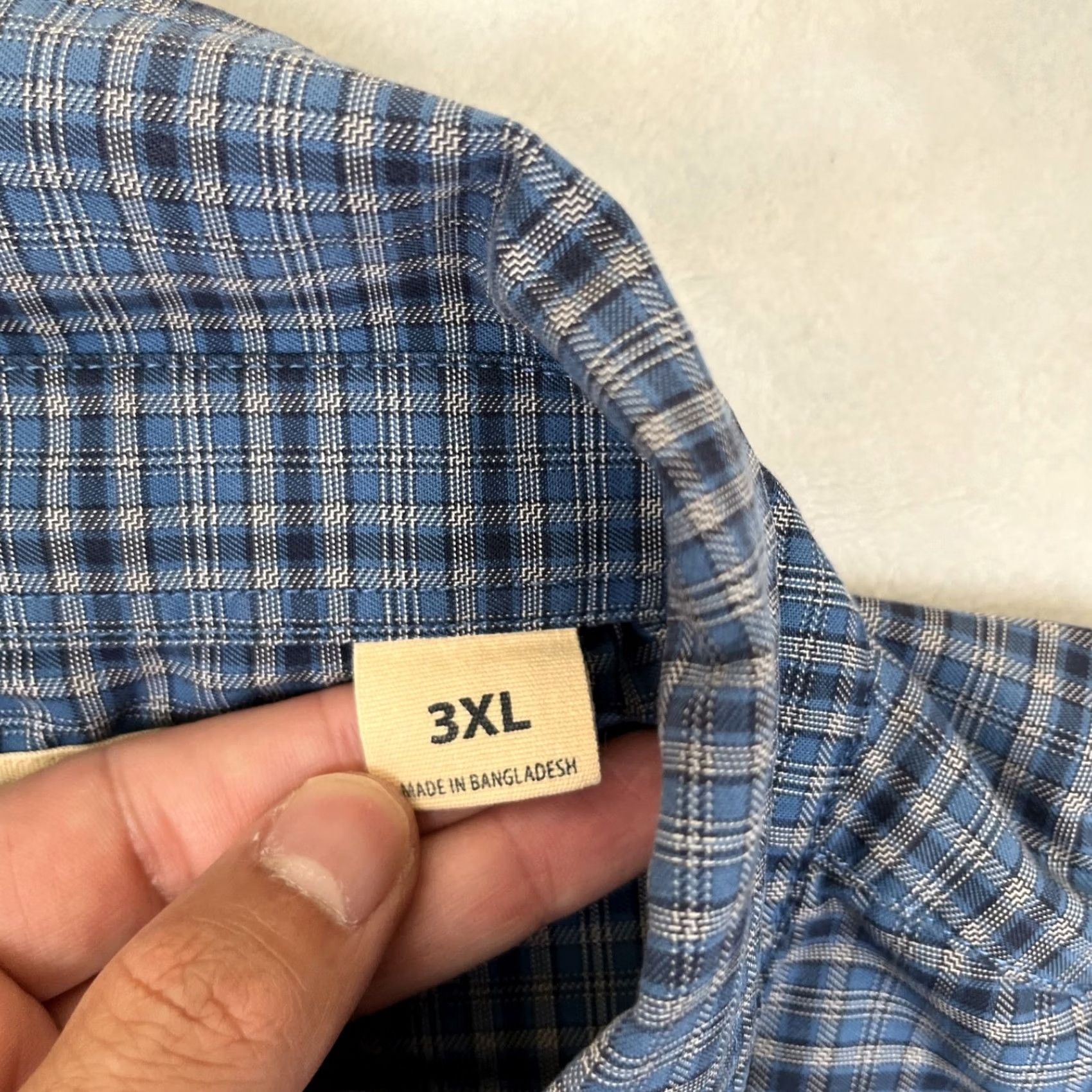 Vintage RedHead Long Sleeve Button Up Shirt Mens 3XL Blue Plaid Casual Work Size US XXL / EU 58 / 5 - 3 Thumbnail