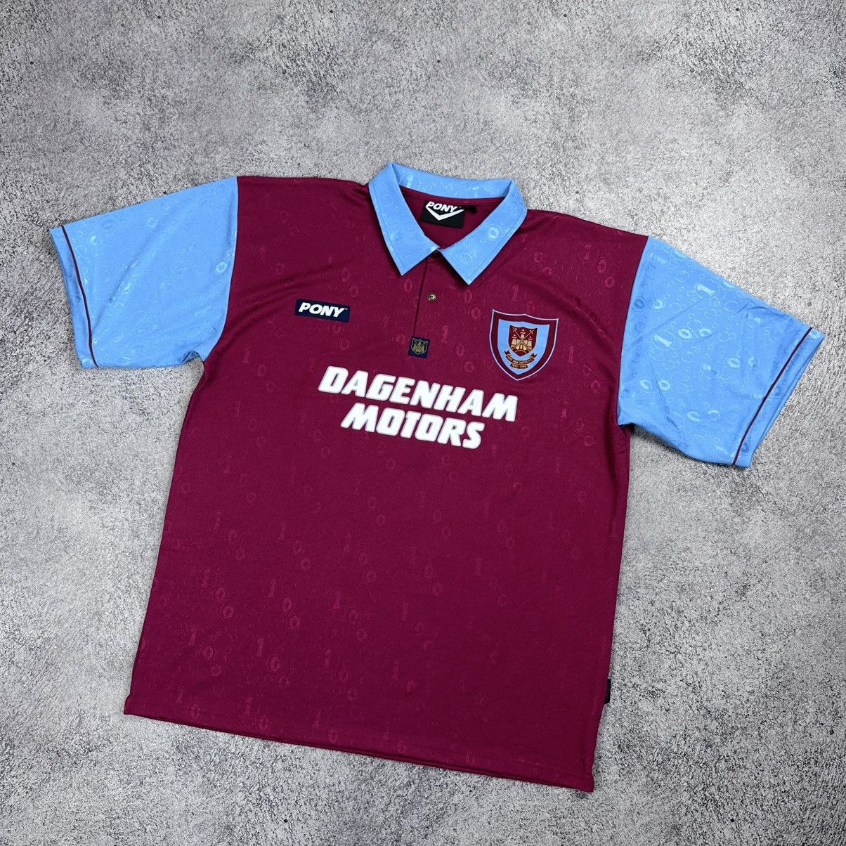 PONY West Ham Pony 1995-97 Reissue Centenary Home Shirt Size 2XL Size US XXL / EU 58 / 5 - 1 Thumbnail