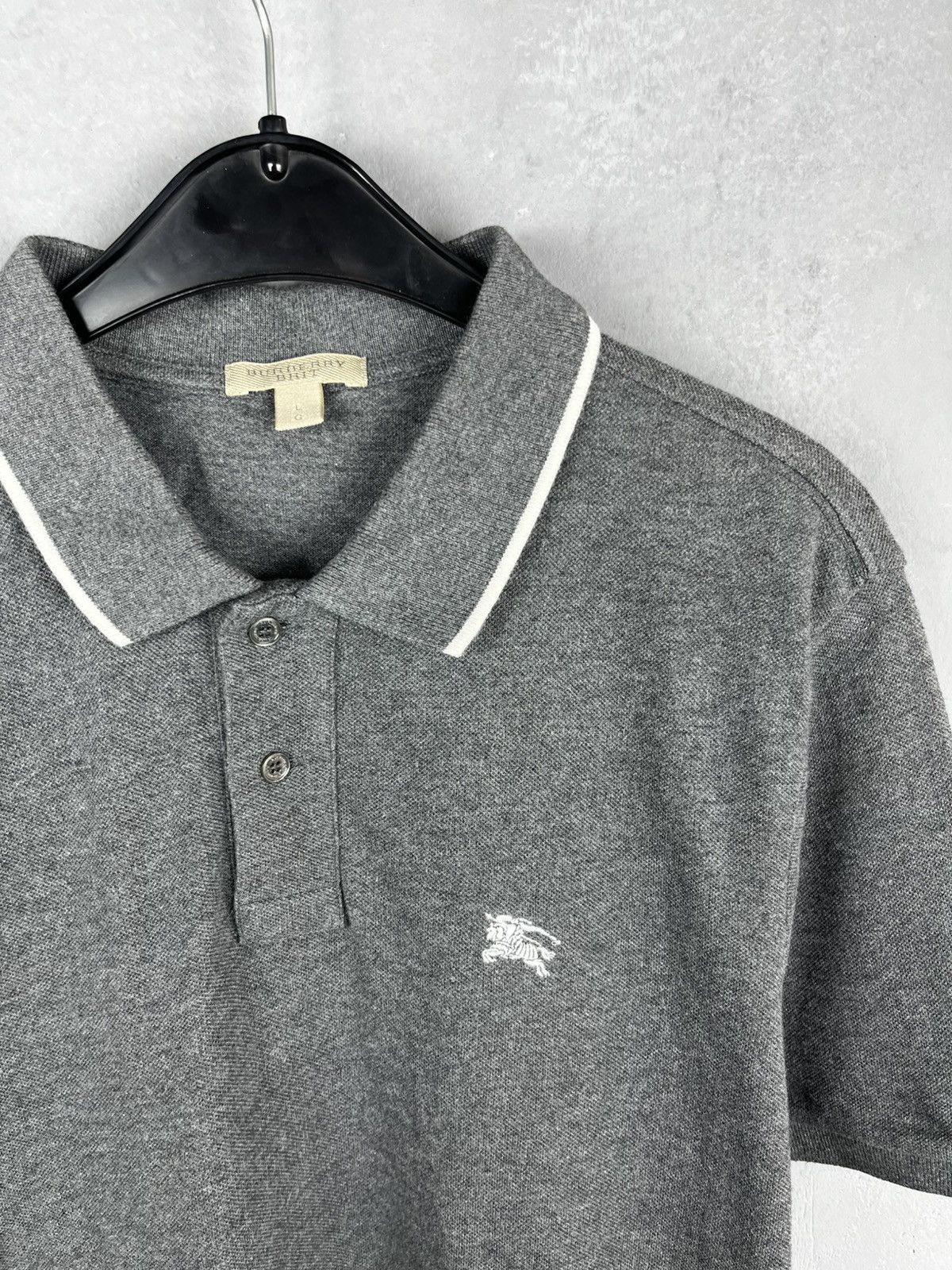 Burberry Vintage BURBERRY Polo Shirt Tee Y2K Rare Hype White Size US L / EU 52-54 / 3 - 2 Thumbnail