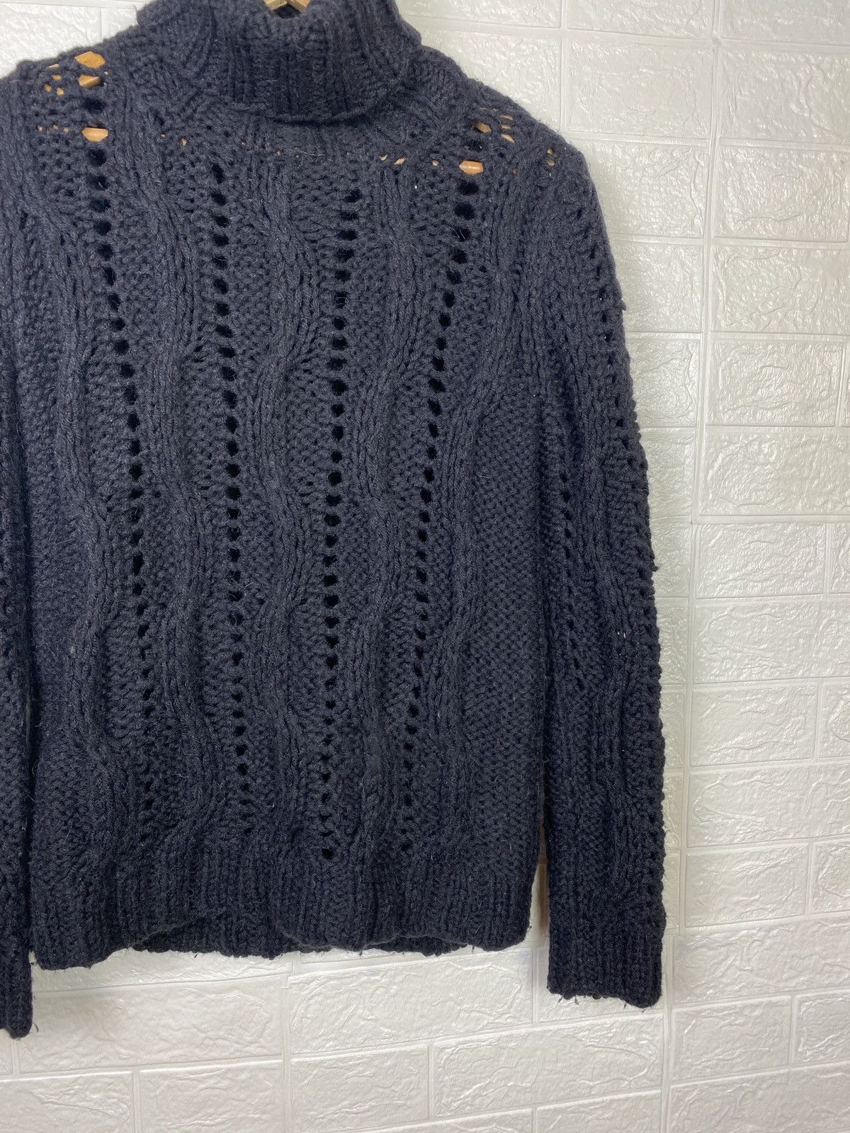 Dolce & Gabbana DOLCE & GABBANA WOOL CABLE KNIT TURTLE NECK SIZE L Size L / US 10 / IT 46 - 5 Thumbnail