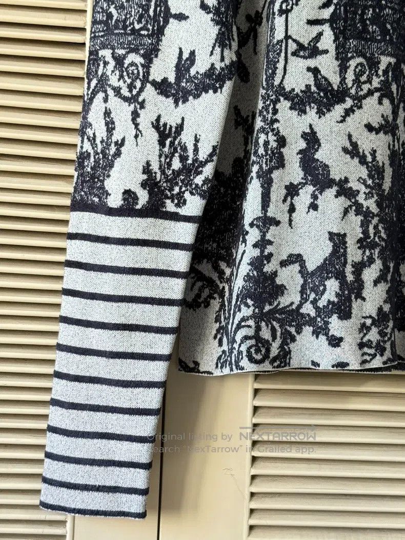Dior Dior Black and white jacquard knitwear sweater Size S / US 4 / IT 40 - 6 Thumbnail