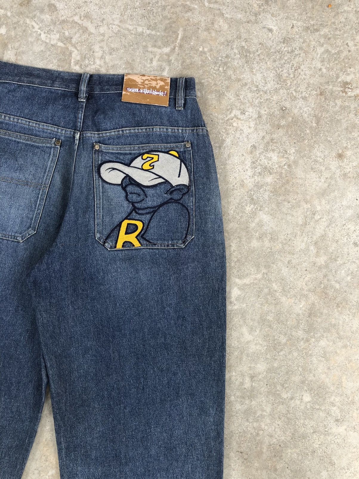 Vintage Sohk Embroidered Jeans Baggy Jeans Hip Hop Distressed Jeans Size US 34 / EU 50 - 10 Thumbnail