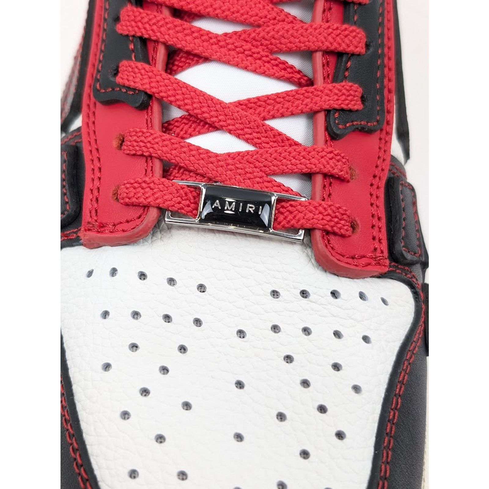 Amiri o1rshd1 Skeleton Low-Top Sneakers in Black/Red Size US 12 / EU 45 - 7 Thumbnail