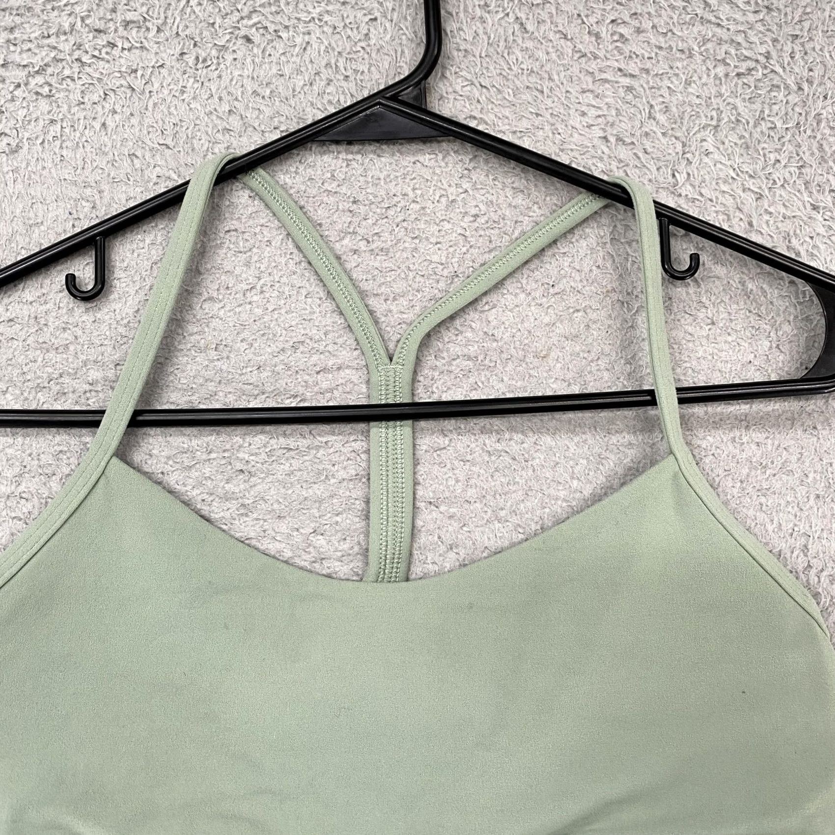 Lululemon Lululemon Power Y Bra Womens 10 Sage Green Racerback No Pads Yoga Gym Workout Shirt Size ONE SIZE - 3 Thumbnail