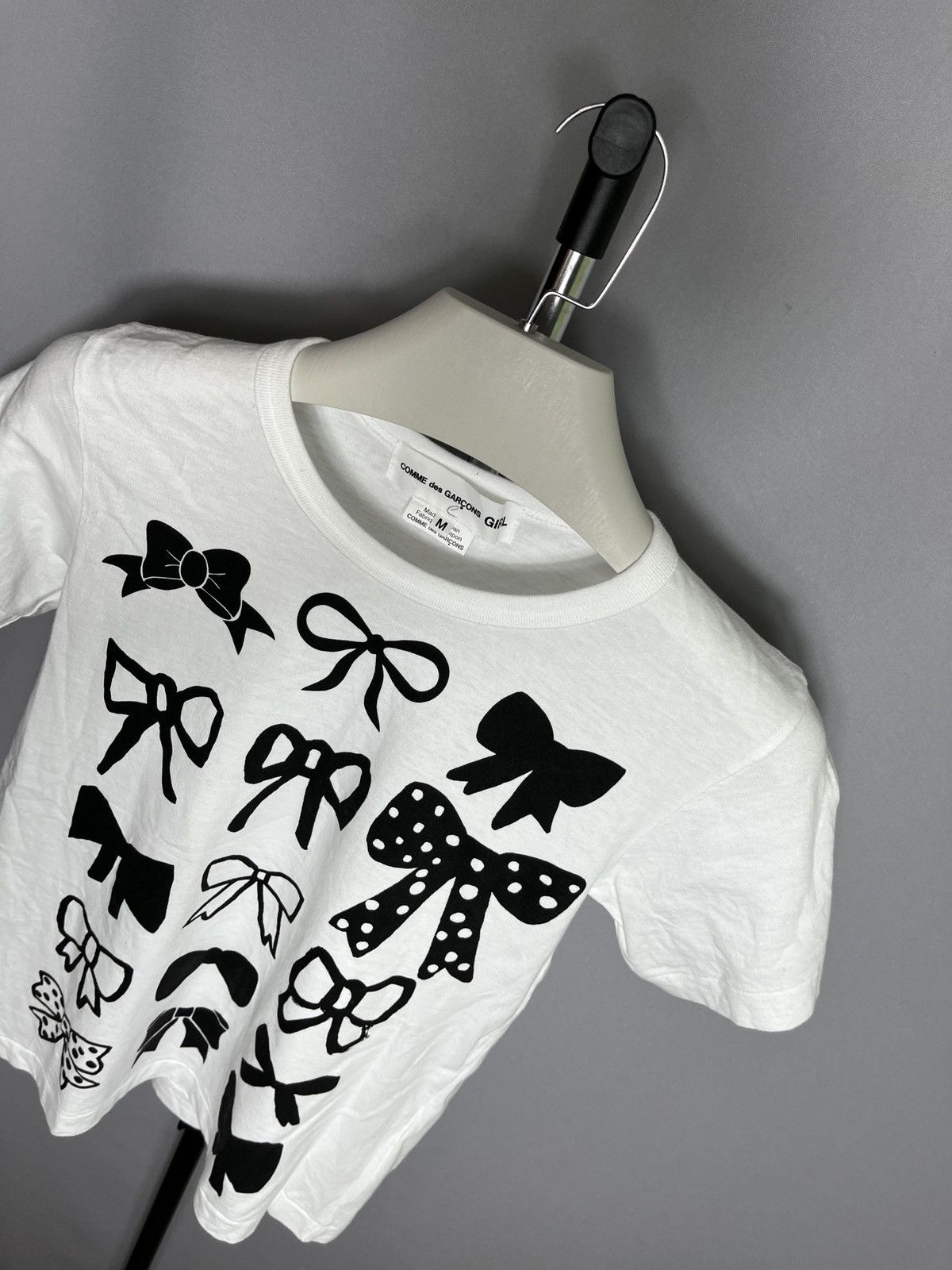 Comme des Garcons comme des garcons woman’s t-shirt white print bow Size M / US 6-8 / IT 42-44 - 3 Thumbnail